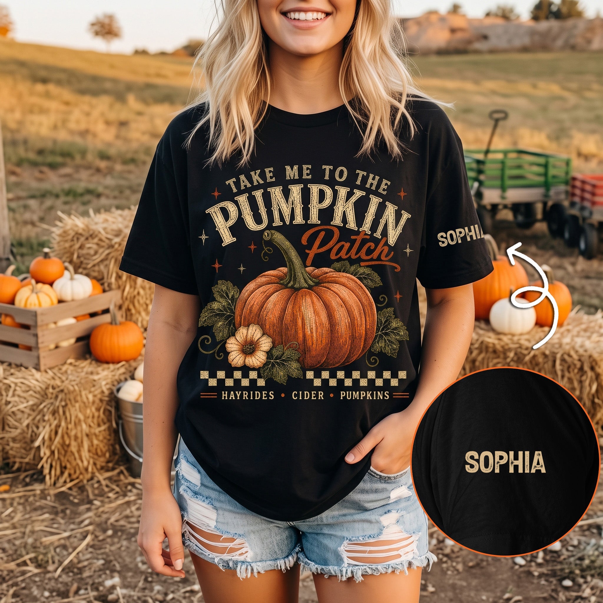 Take Me To The Pumpkin Patch - Personalized Shirt