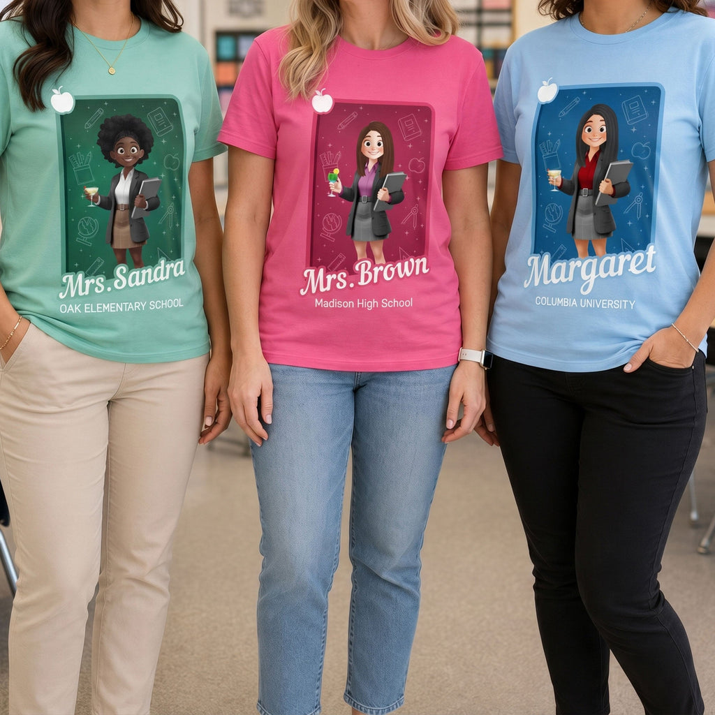 Teacher Cartoon Toy Box - Personalized Shirt