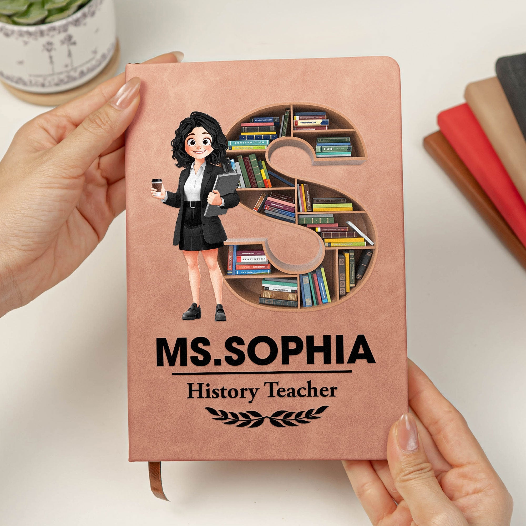 Teacher Custom Initial Name Thank You Gift - Personalized Journal