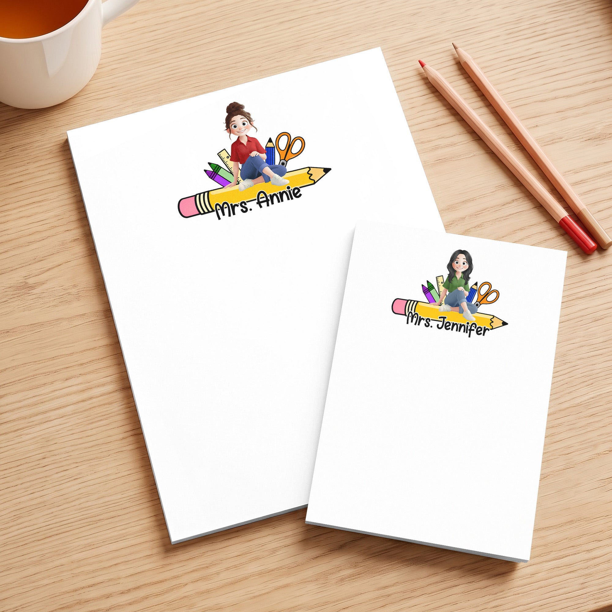Teacher Custom Name - Personalized Notepad