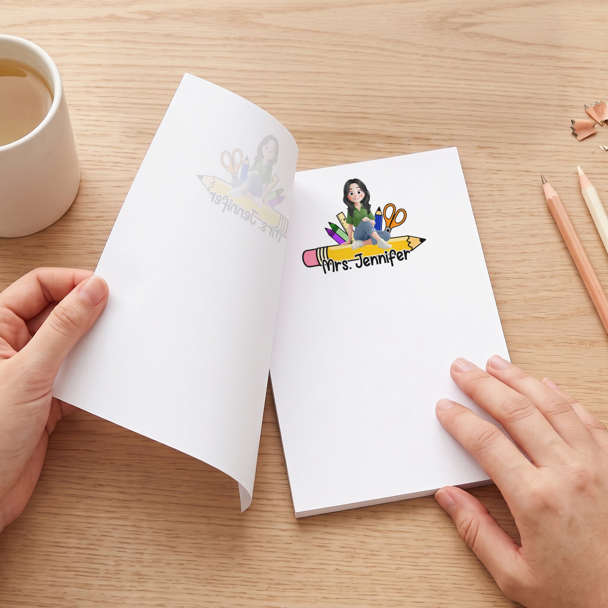 Teacher Custom Name - Personalized Notepad