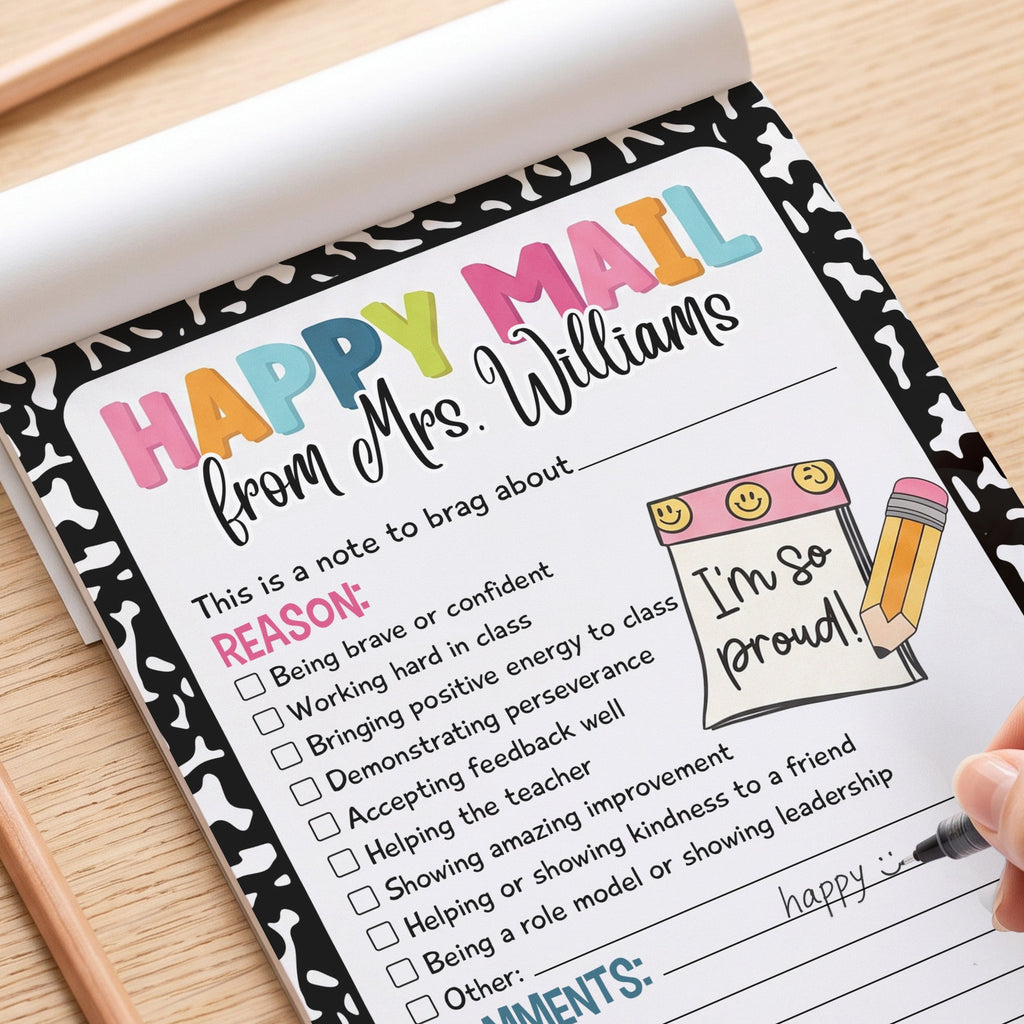 Teacher Happy Mail - Personalized Notepad