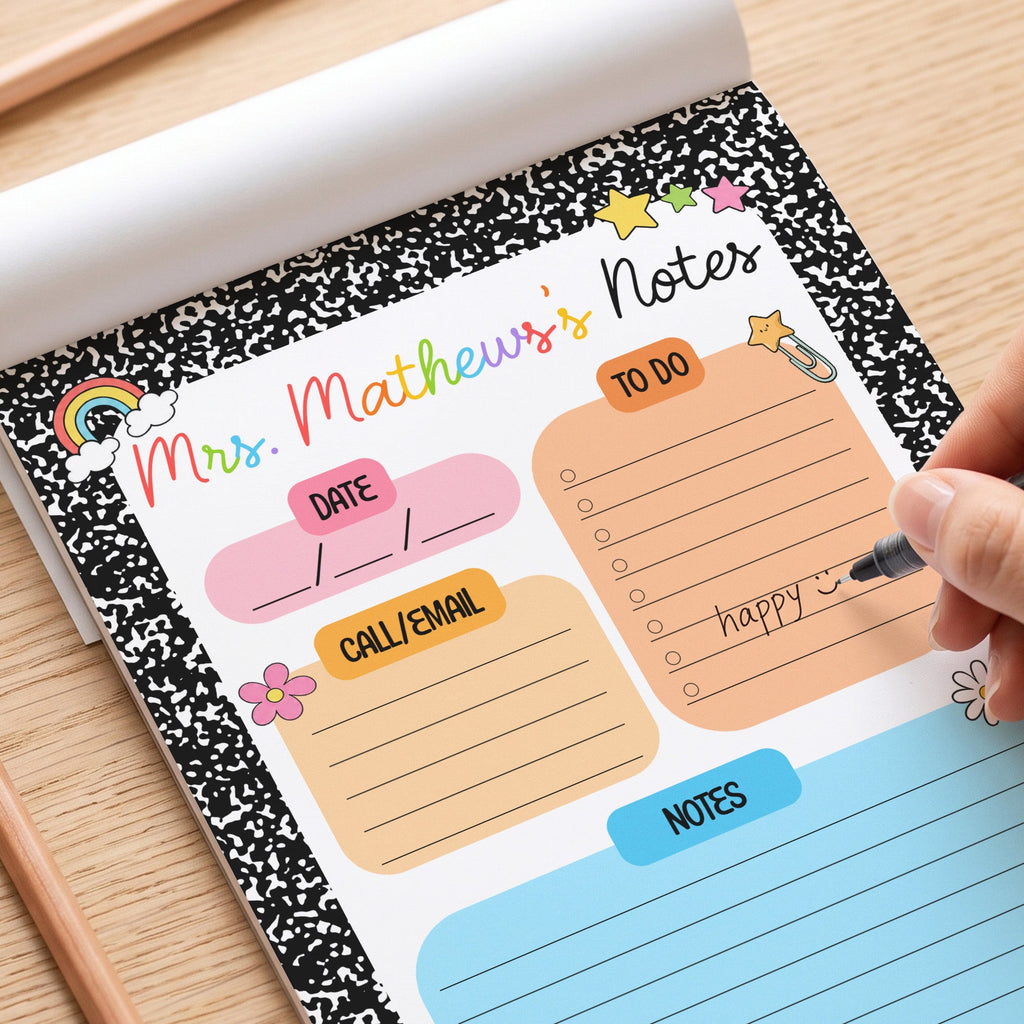 Teacher To Do Note - Personalized Notepad