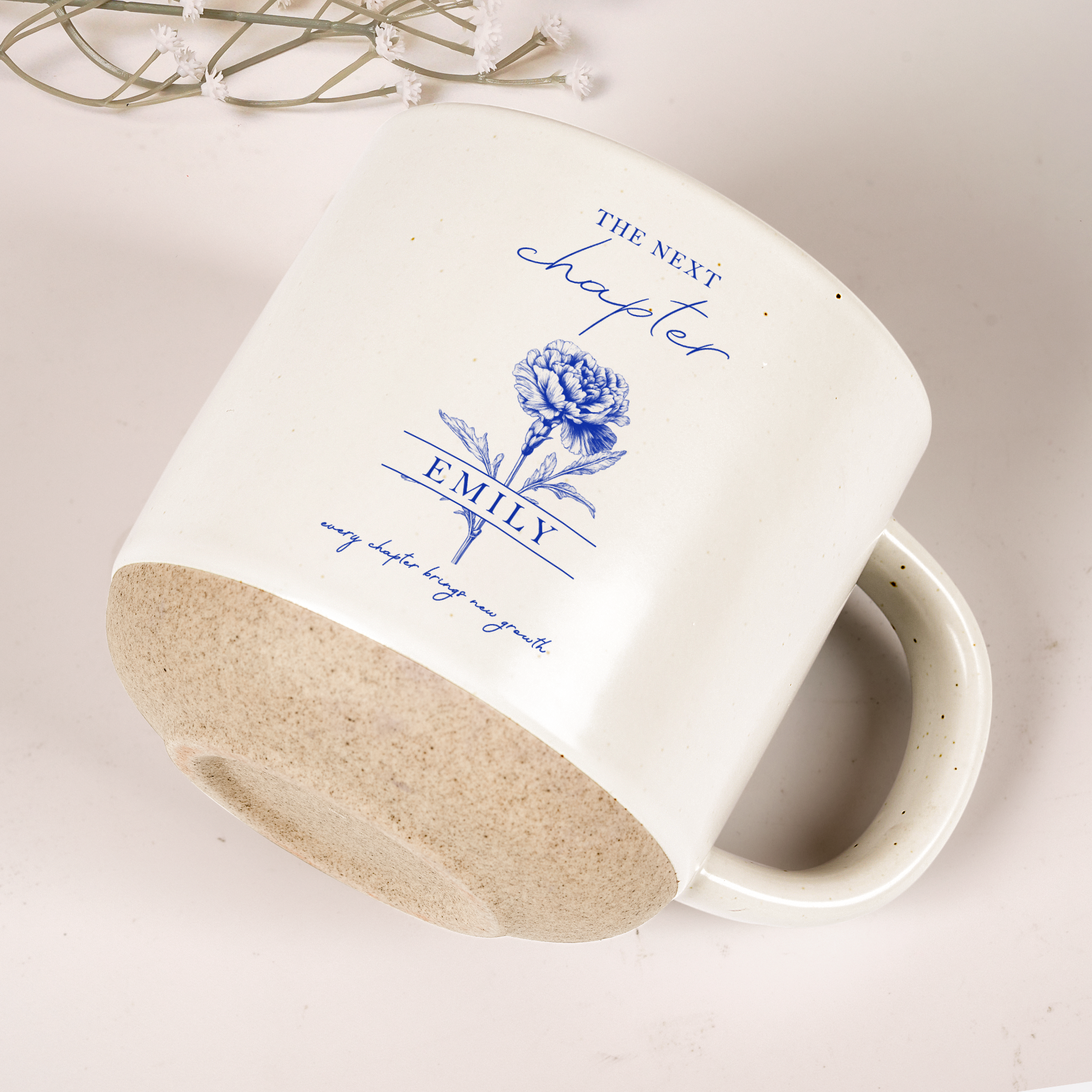 The Next Chapter Custom Name Flower - Personalized Mug