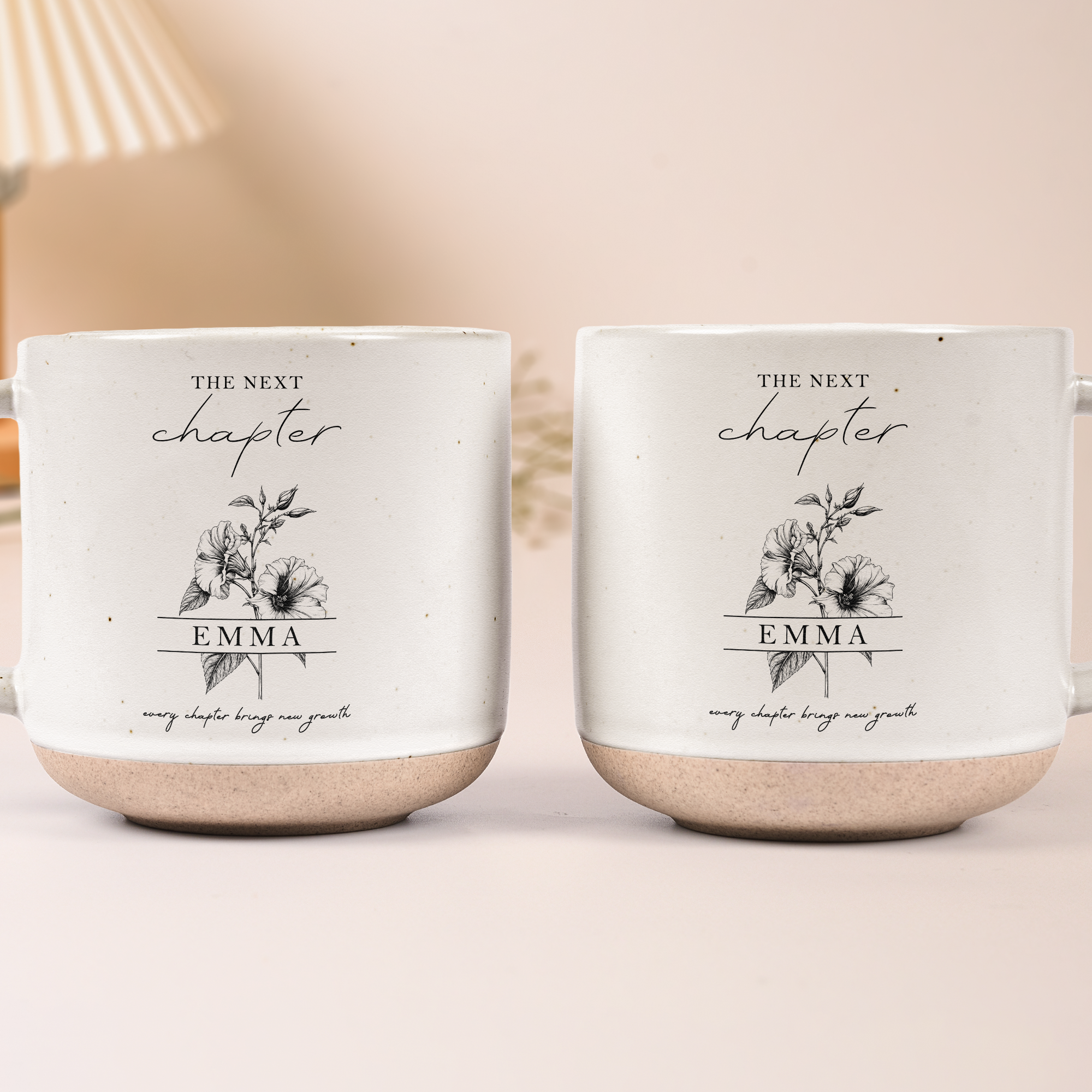 The Next Chapter Custom Name Flower - Personalized Mug