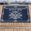 The Captain Is Always Right... And I'm The Captain - Custom Name - Personalized Doormat