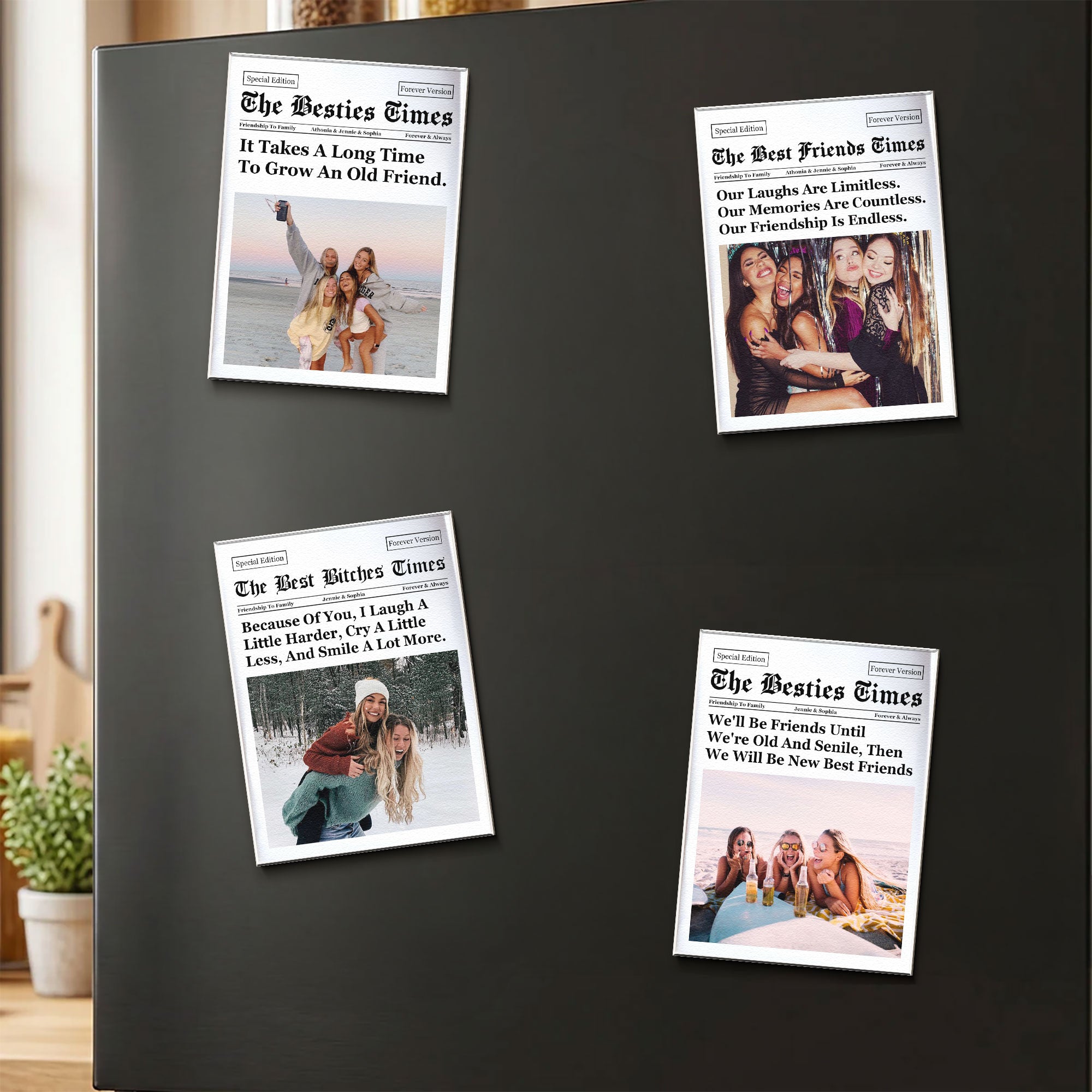 The Friendship Times - Upload Photo For Besties, Sisters - Personalized Magnet