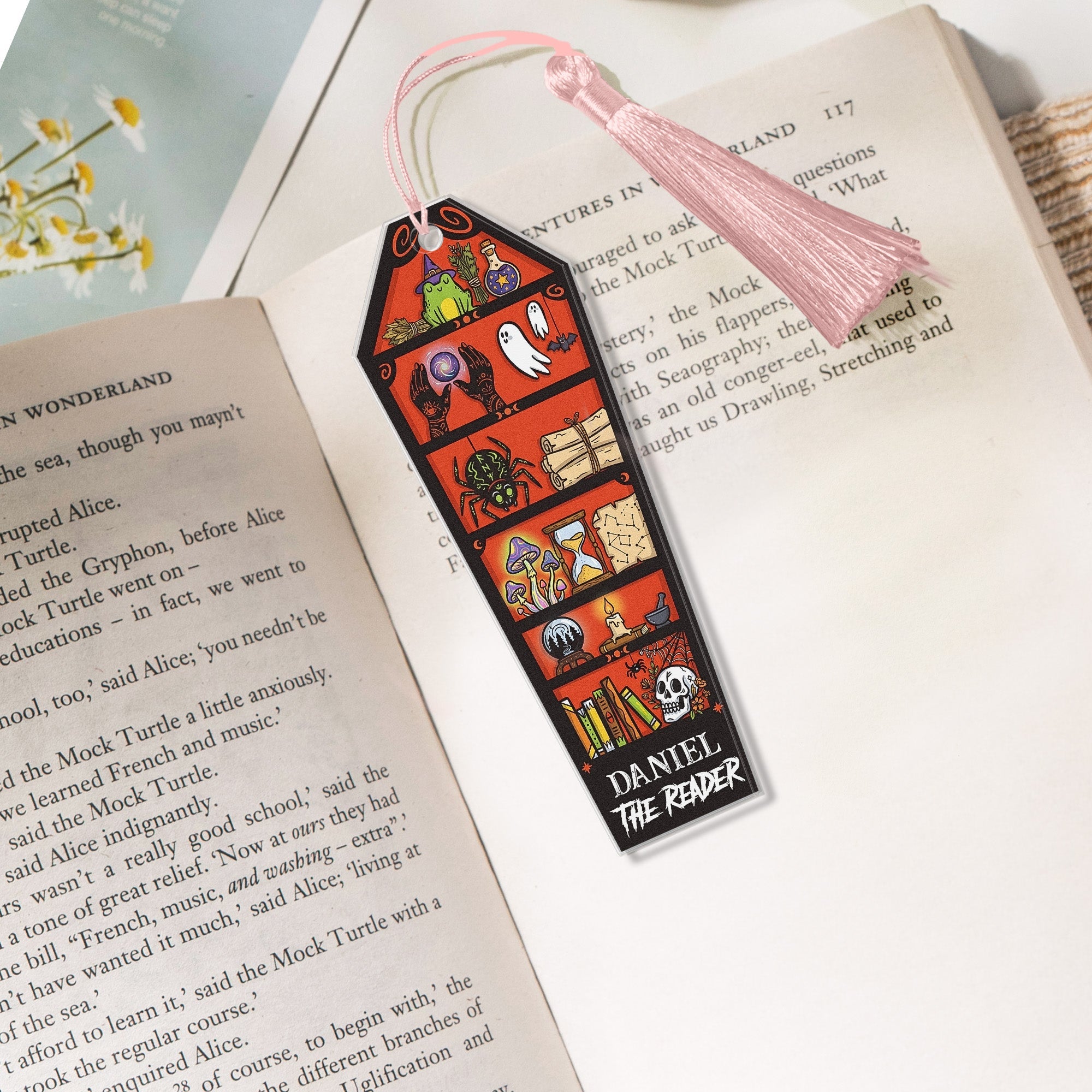 The Reader Book Lovers Halloween Style - Custom Bookmark