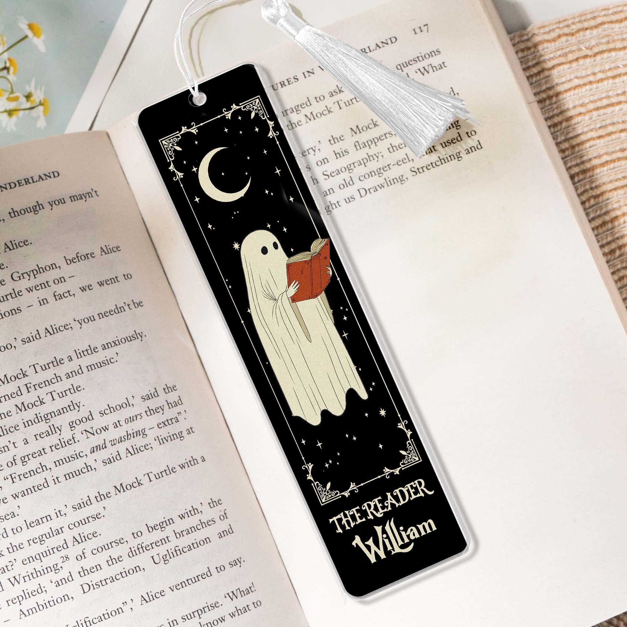 The Reader Halloween Gothic Style For Book Lovers - Custom Bookmark