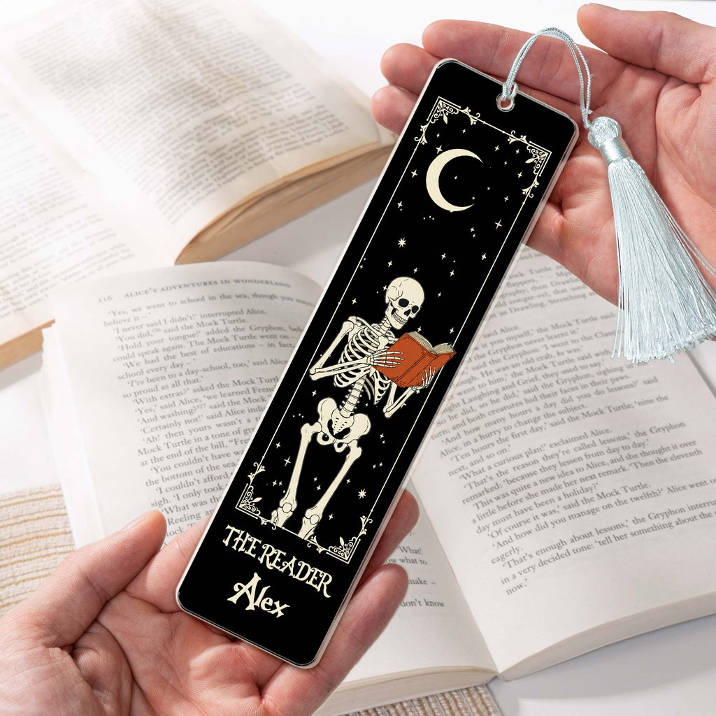 The Reader Halloween Gothic Style For Book Lovers - Custom Bookmark