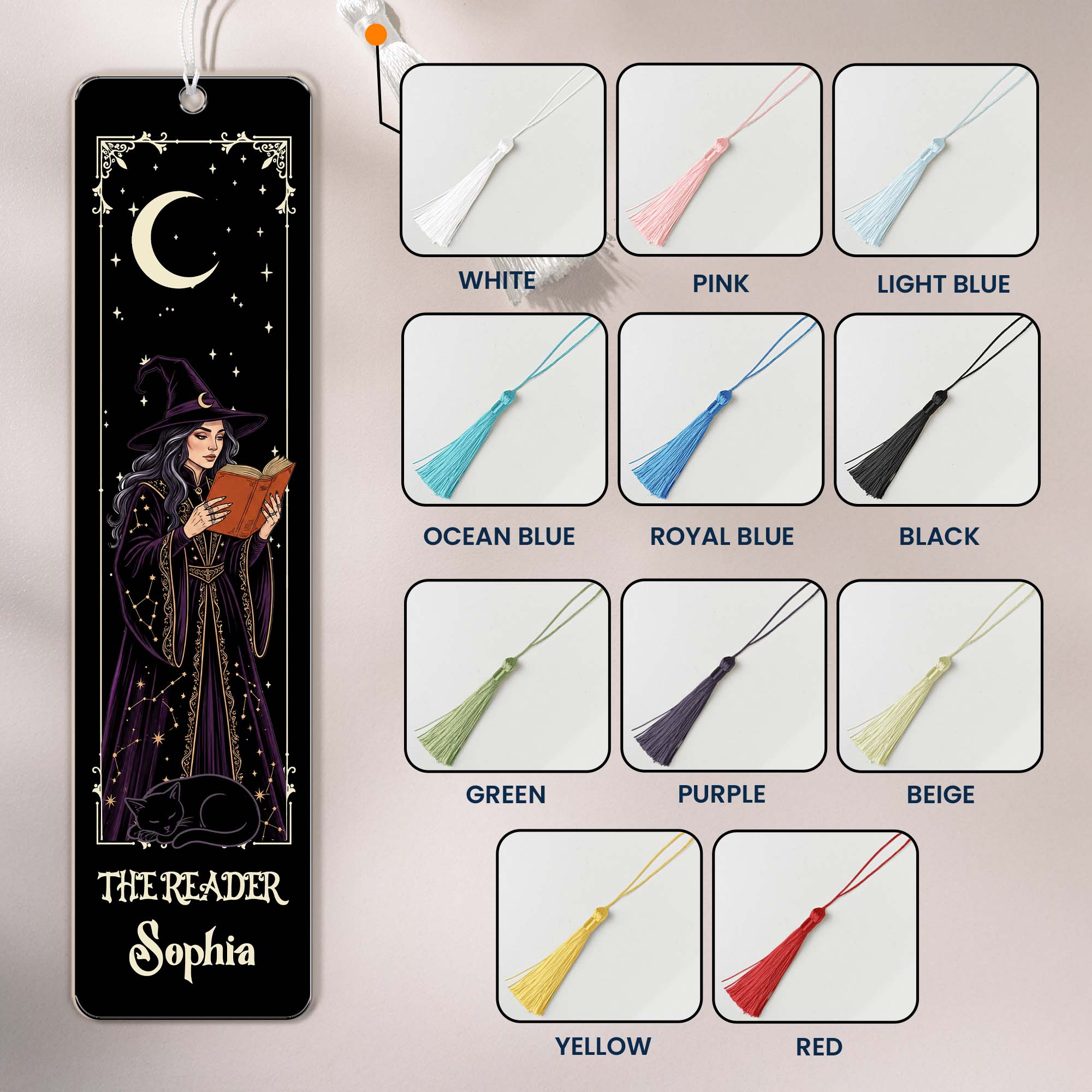 The Reader Halloween Gothic Style For Book Lovers - Custom Bookmark