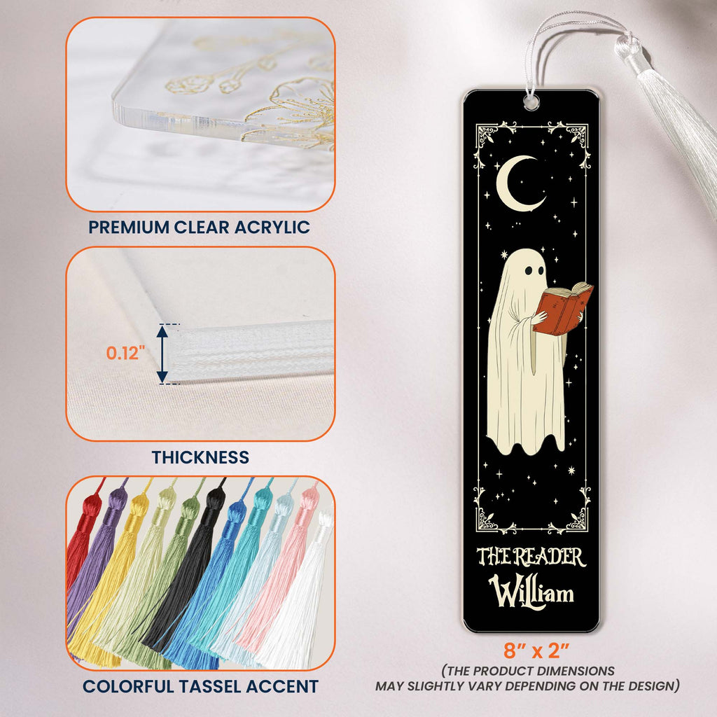 The Reader Halloween Gothic Style For Book Lovers - Custom Bookmark