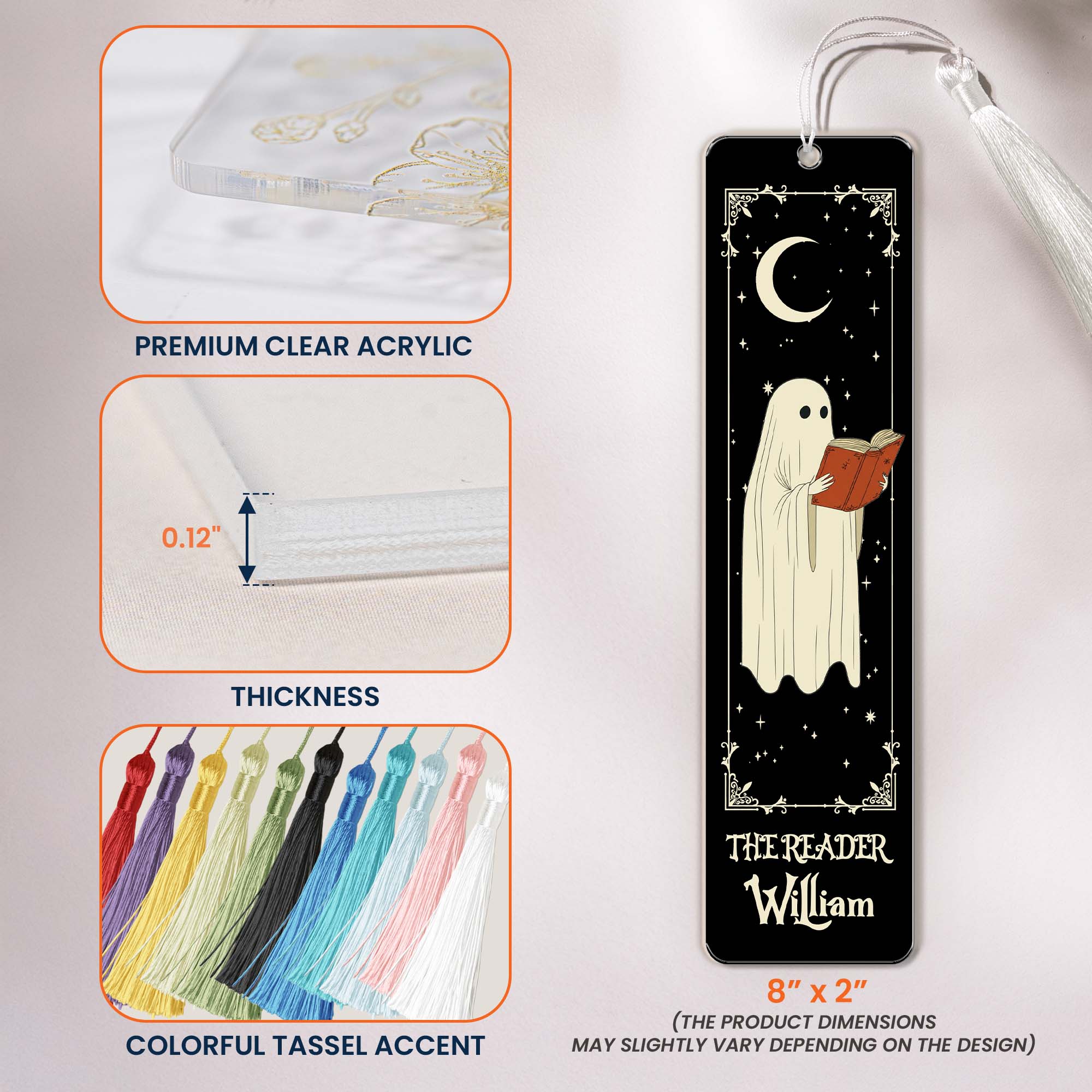 The Reader Halloween Gothic Style For Book Lovers - Custom Bookmark