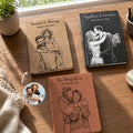 The Story Of Us Custom Couple Sketch Line Art - Personalized Journal