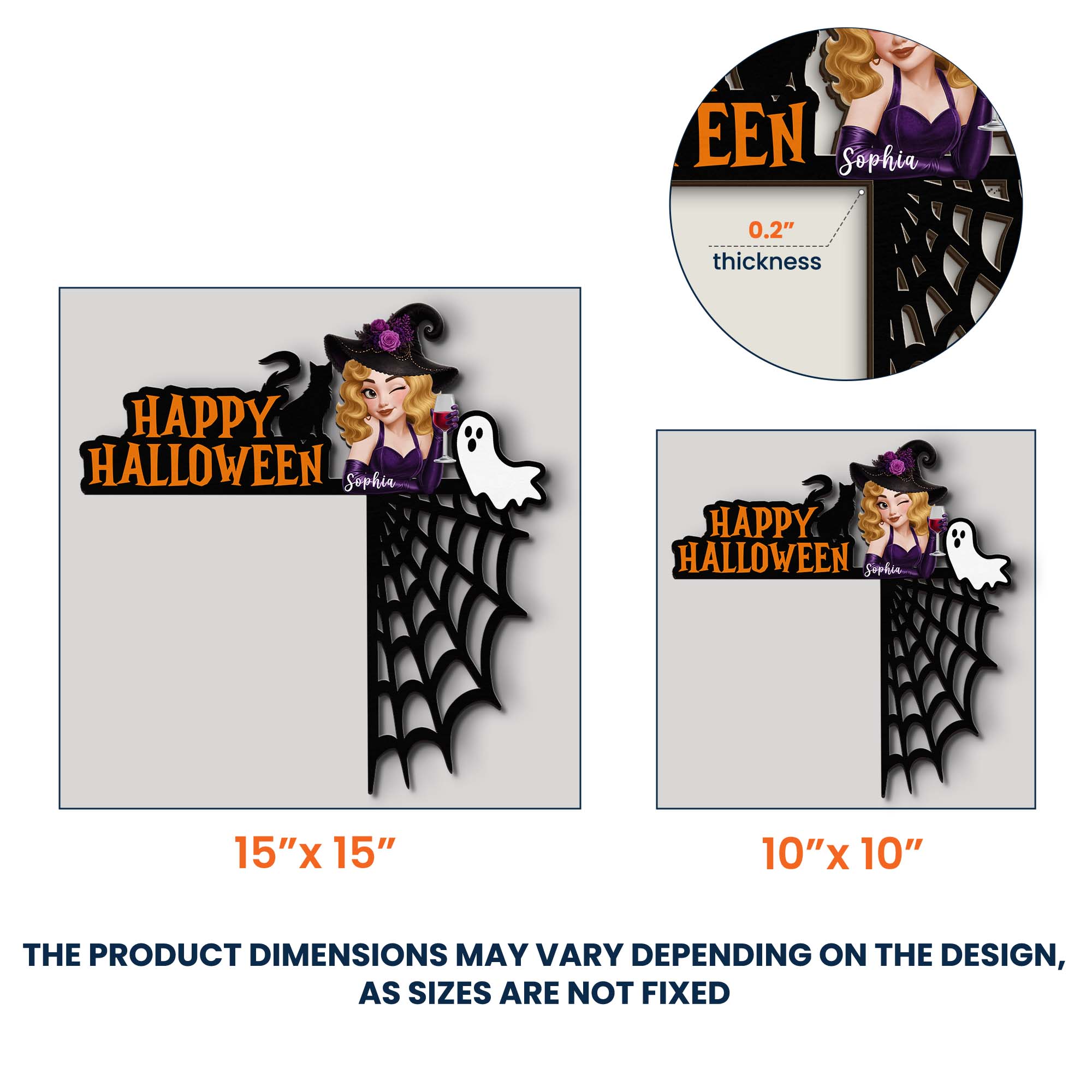 The Witch Is In Happy Halloween - Personalized Door Corner Decor