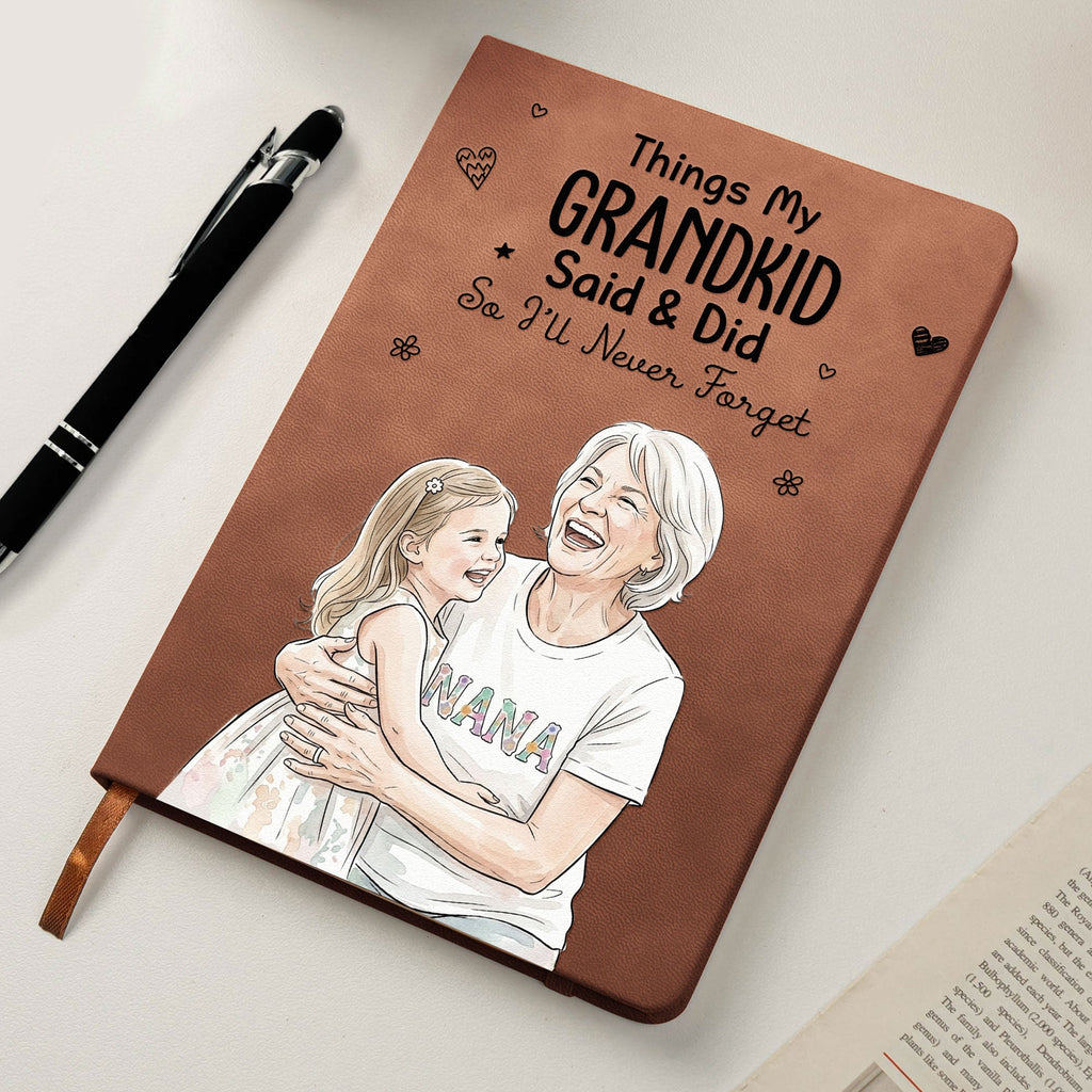 Things My Grandkids Said & Did So I'll Never Forget Watercolor - Personalized Journal