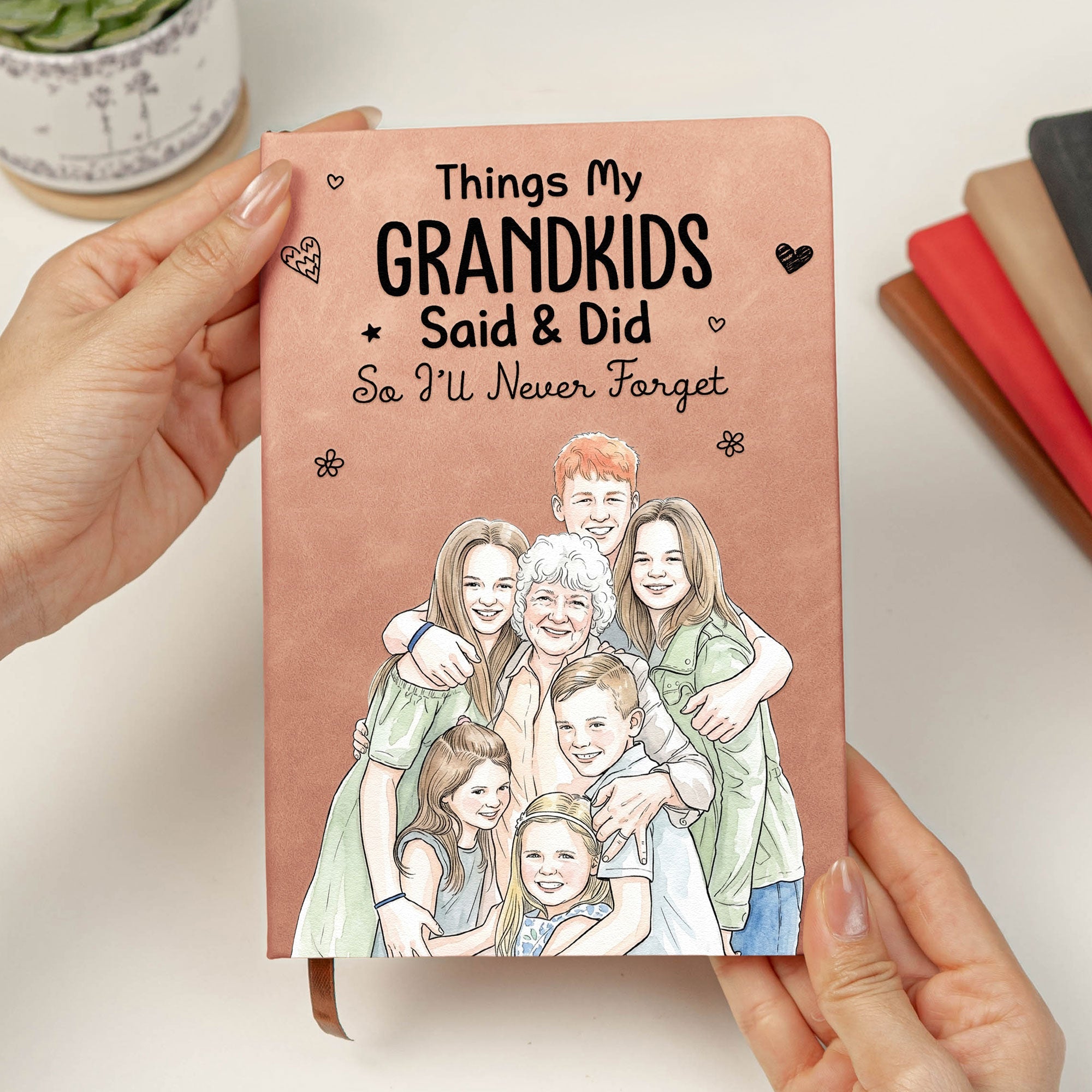 Things My Grandkids Said & Did So I'll Never Forget Watercolor - Personalized Journal