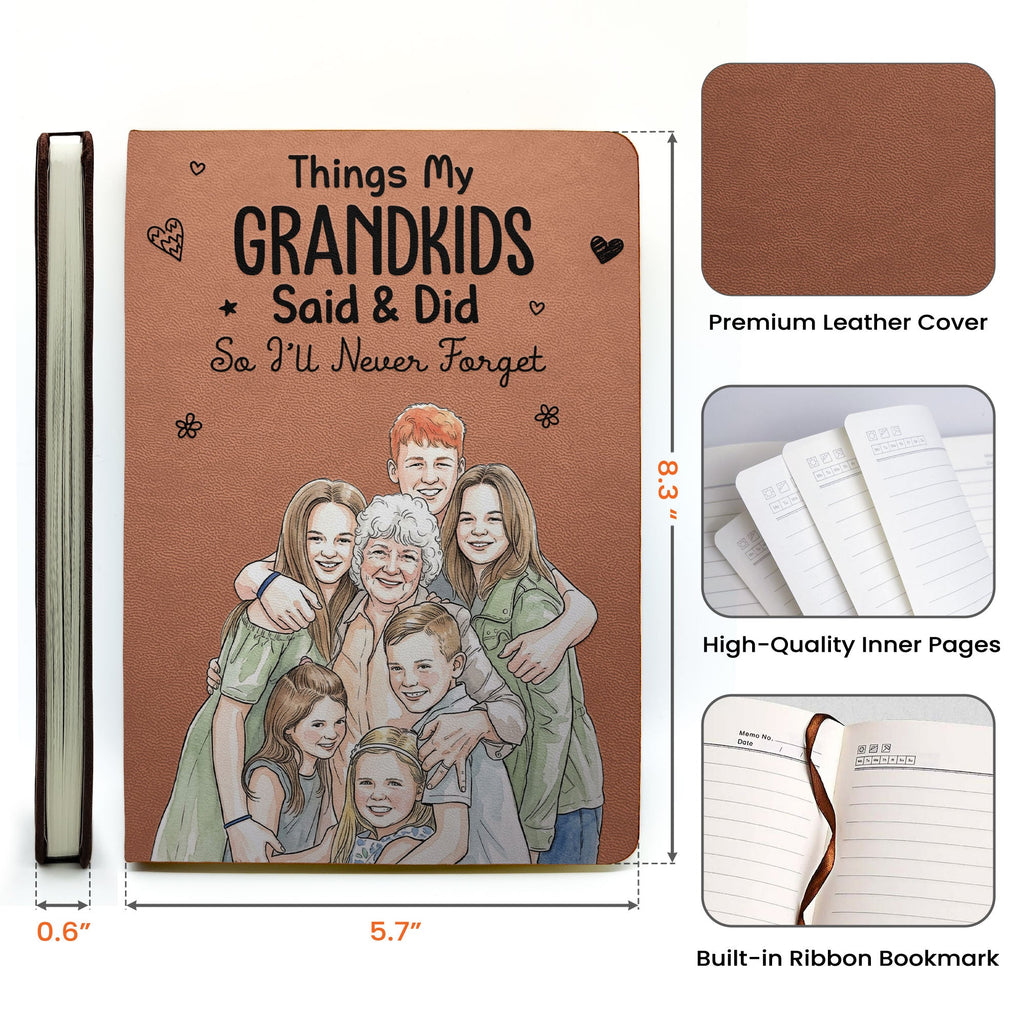 Things My Grandkids Said & Did So I'll Never Forget Watercolor - Personalized Journal