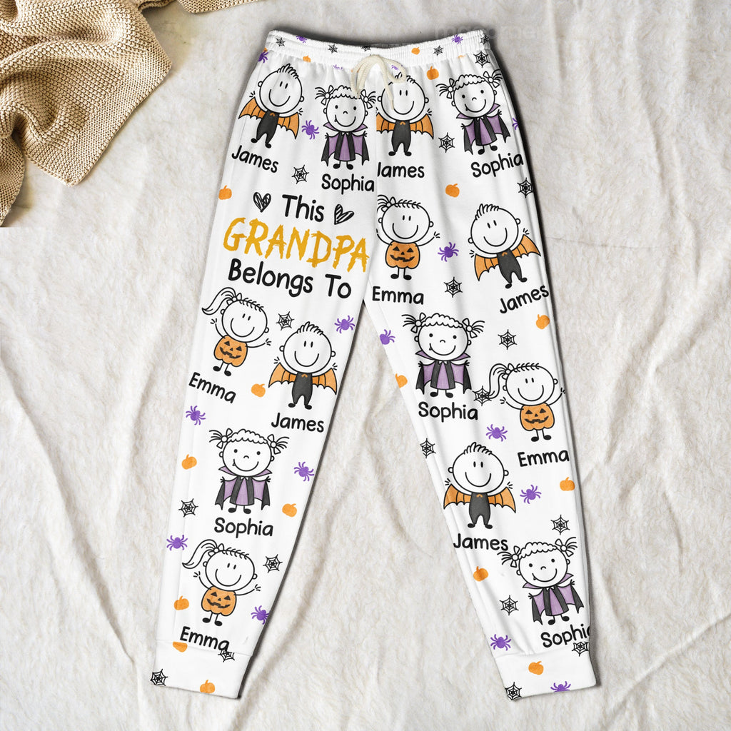 This Grandpa Belongs To Halloween Theme - Personalized Lounge Pants