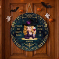 This Is My Happy Place Don't Fvck It Up Halloween Witch - Personalized Wood Sign