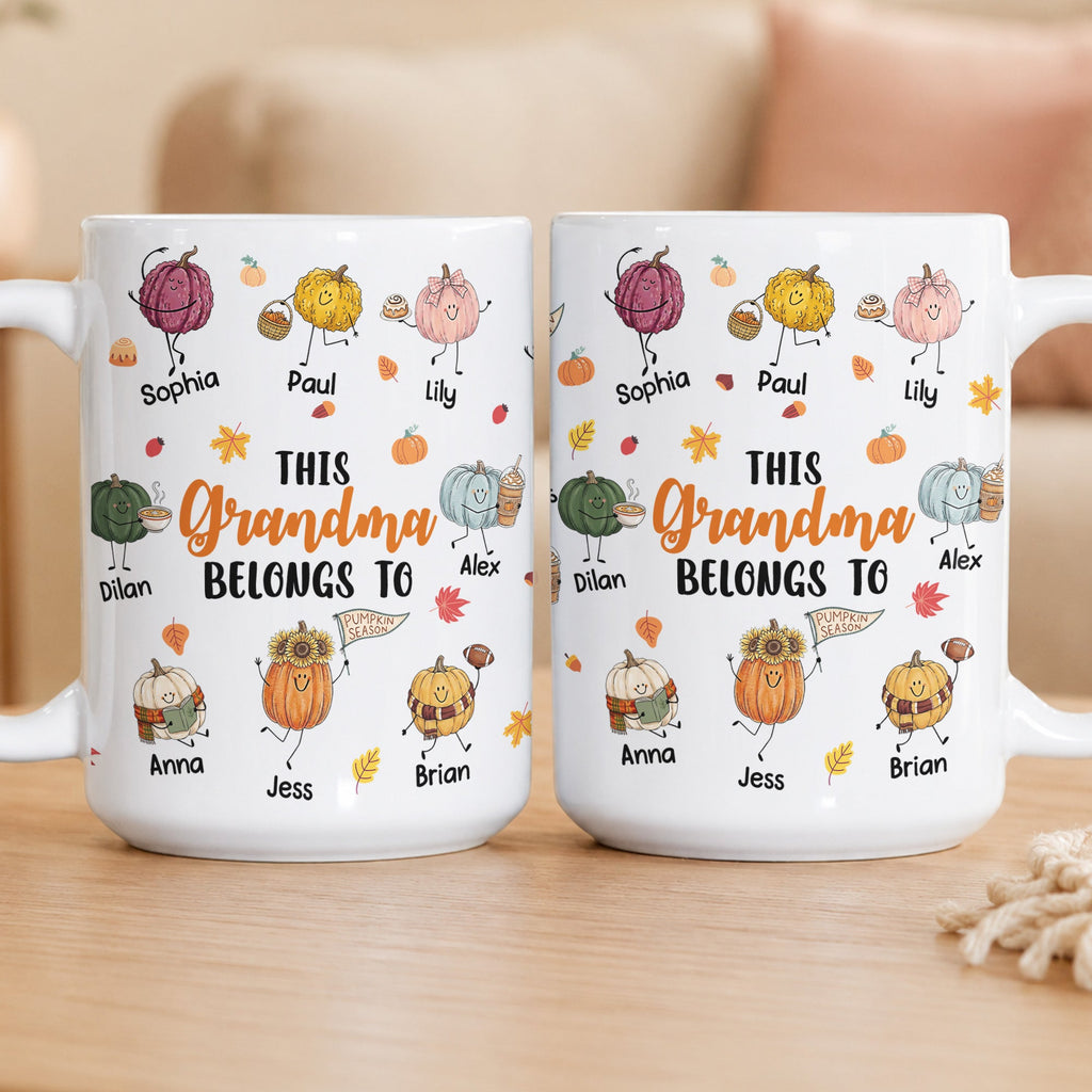 This Grandma Belongs To Autumn Vibes - Personalized Mug