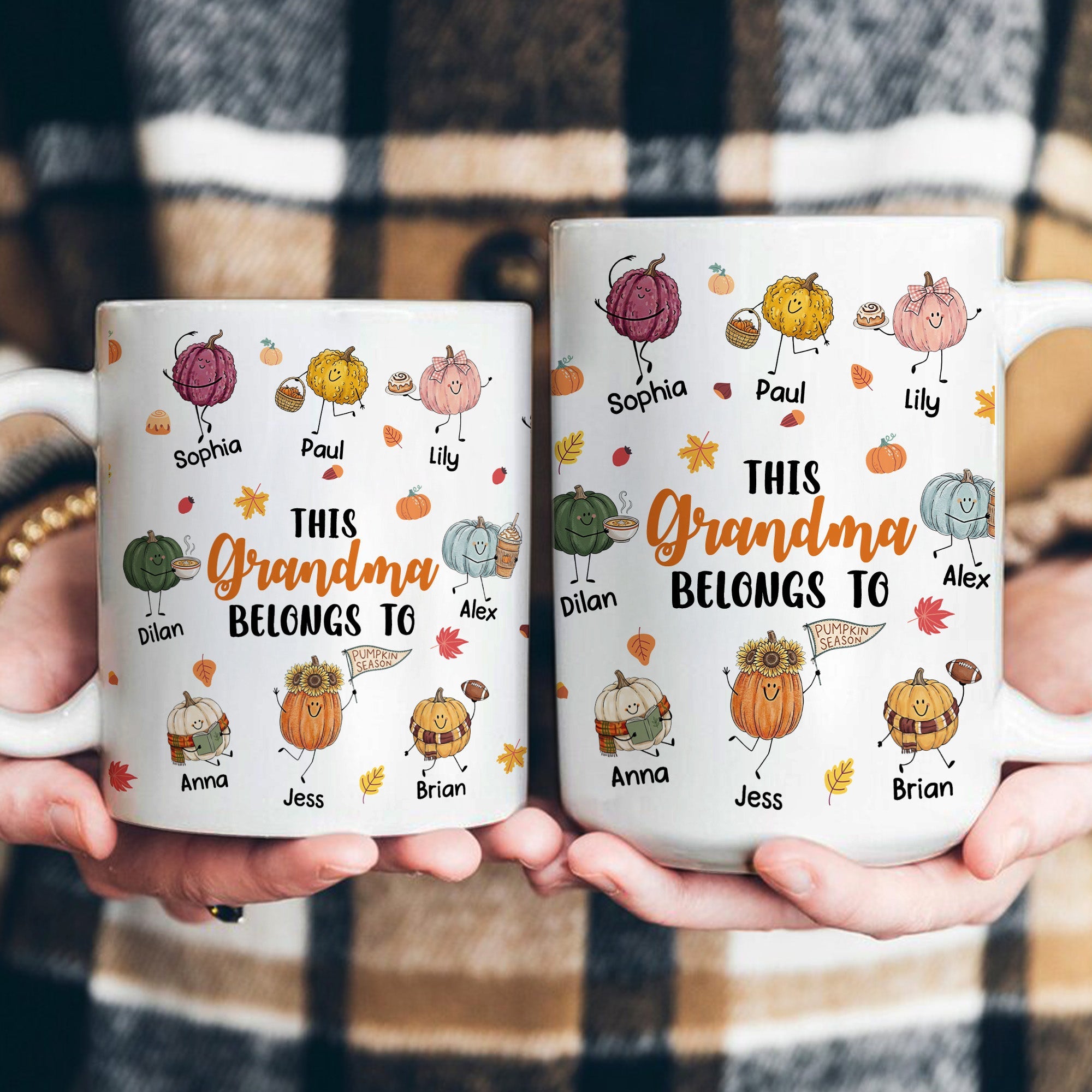This Grandma Belongs To Autumn Vibes - Personalized Mug