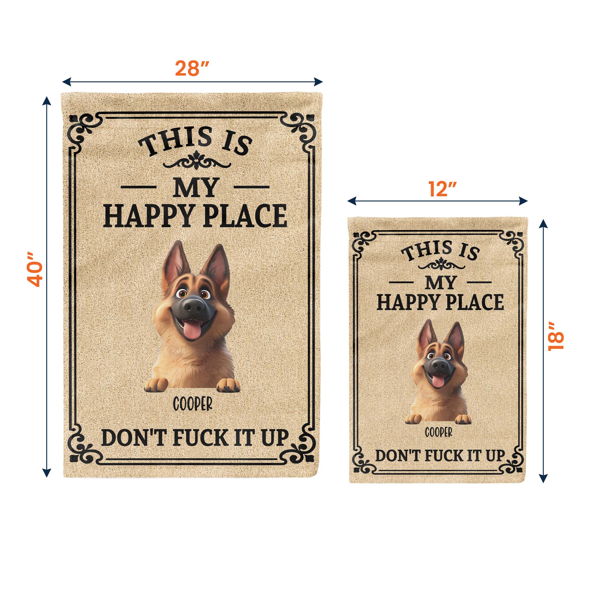 This Is My Happy Place Don't Mess It Up - Personalized Flag