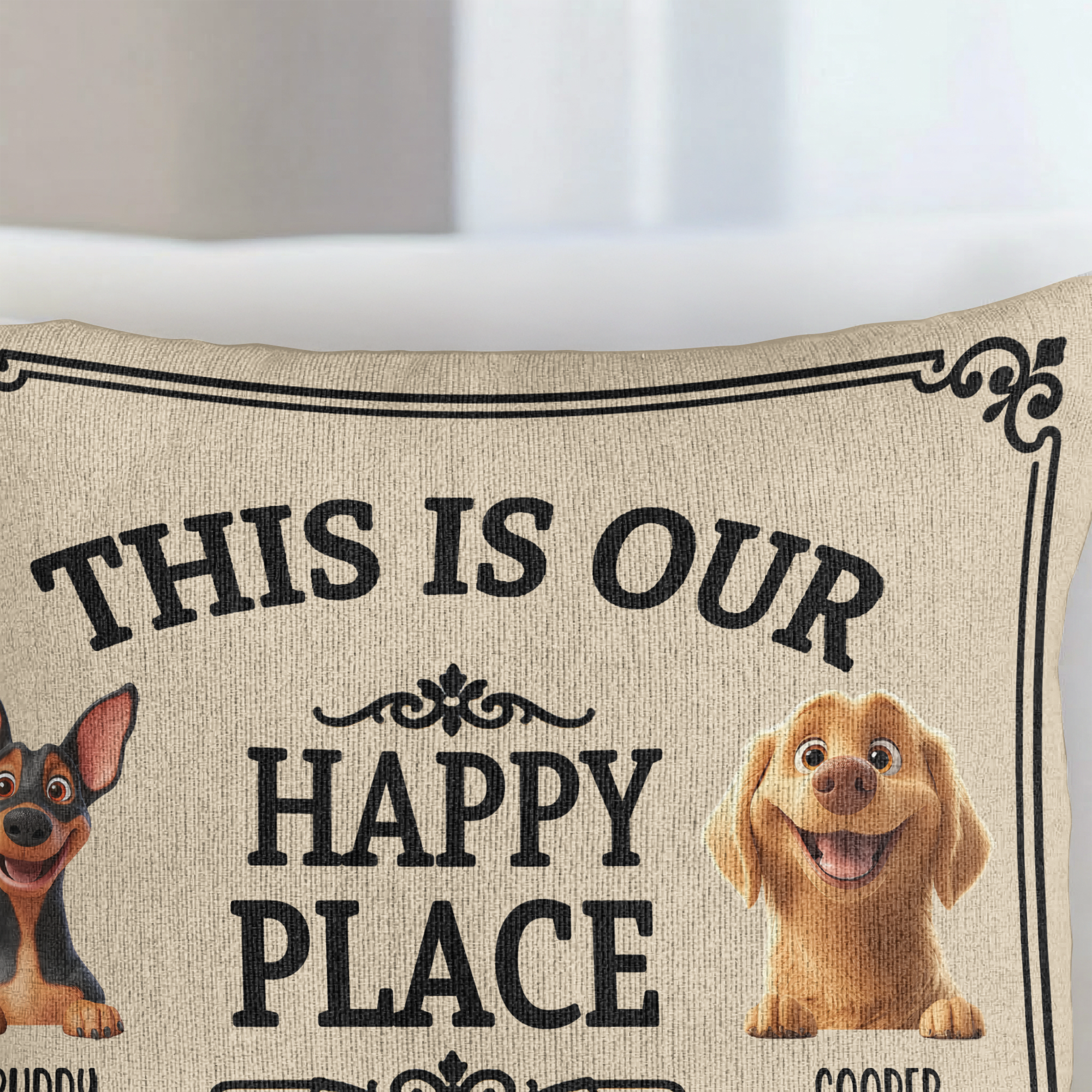 This Is My Happy Place Don't Mess It Up - Personalized Pillow Cover