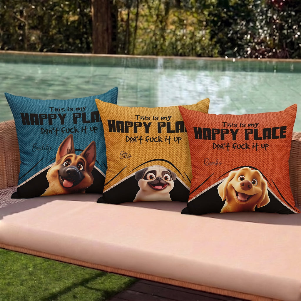 This Is My Happy Place Dont Mess It Up - Personalized Pillow