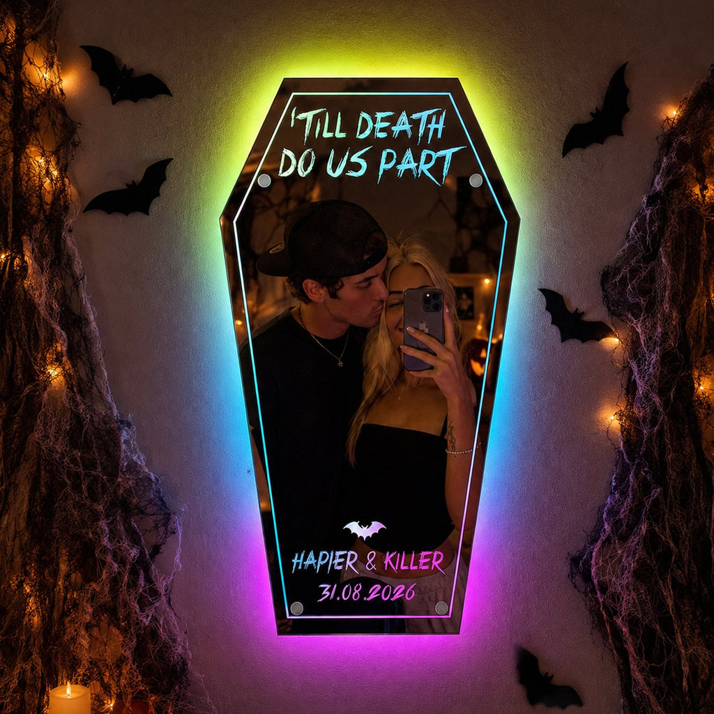 Till Death Do Us Part - Personalized LED Mirror