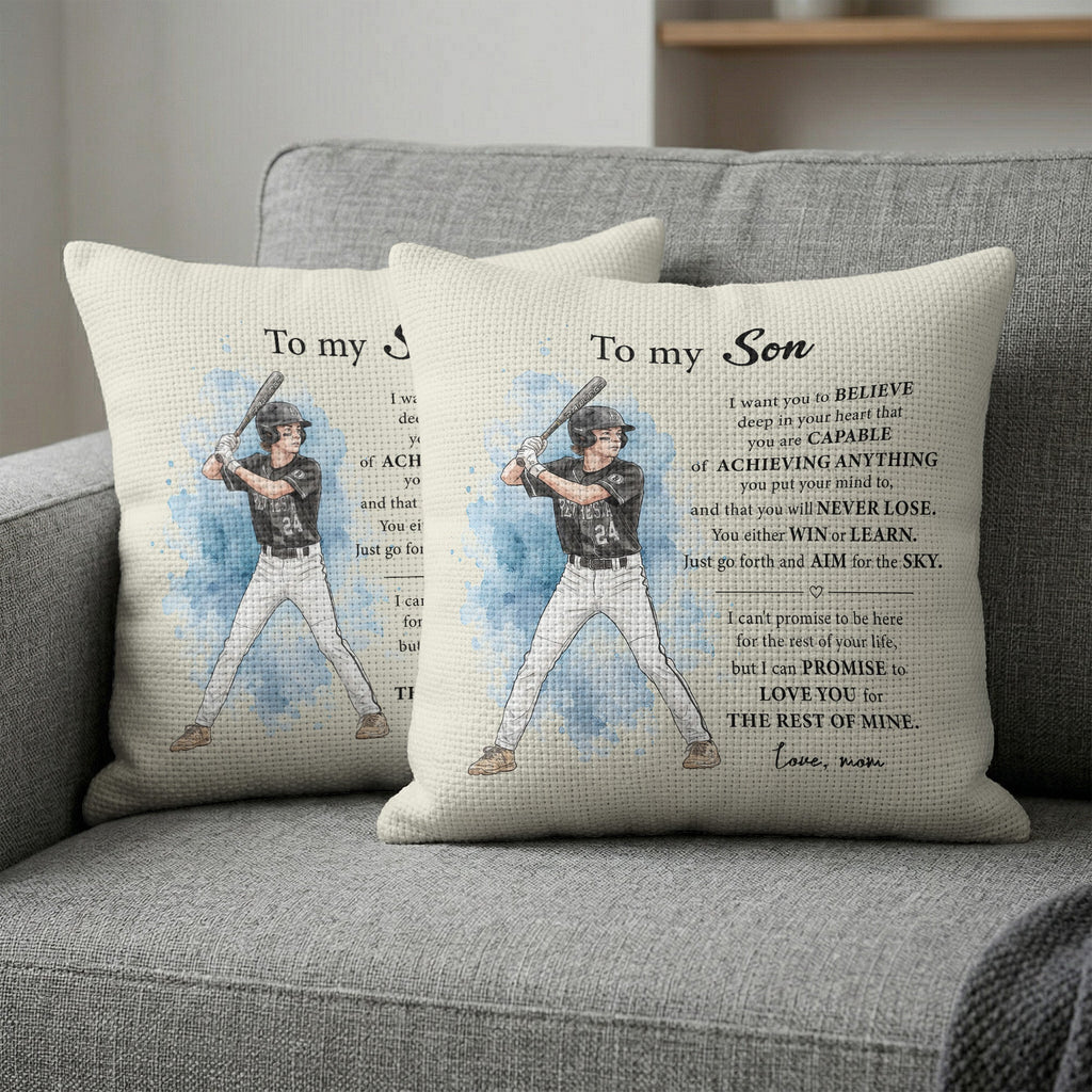 To My Son, Daughter Believe In Yourself , Motivation Gift For Sport Players - Personalized Pillow Cover
