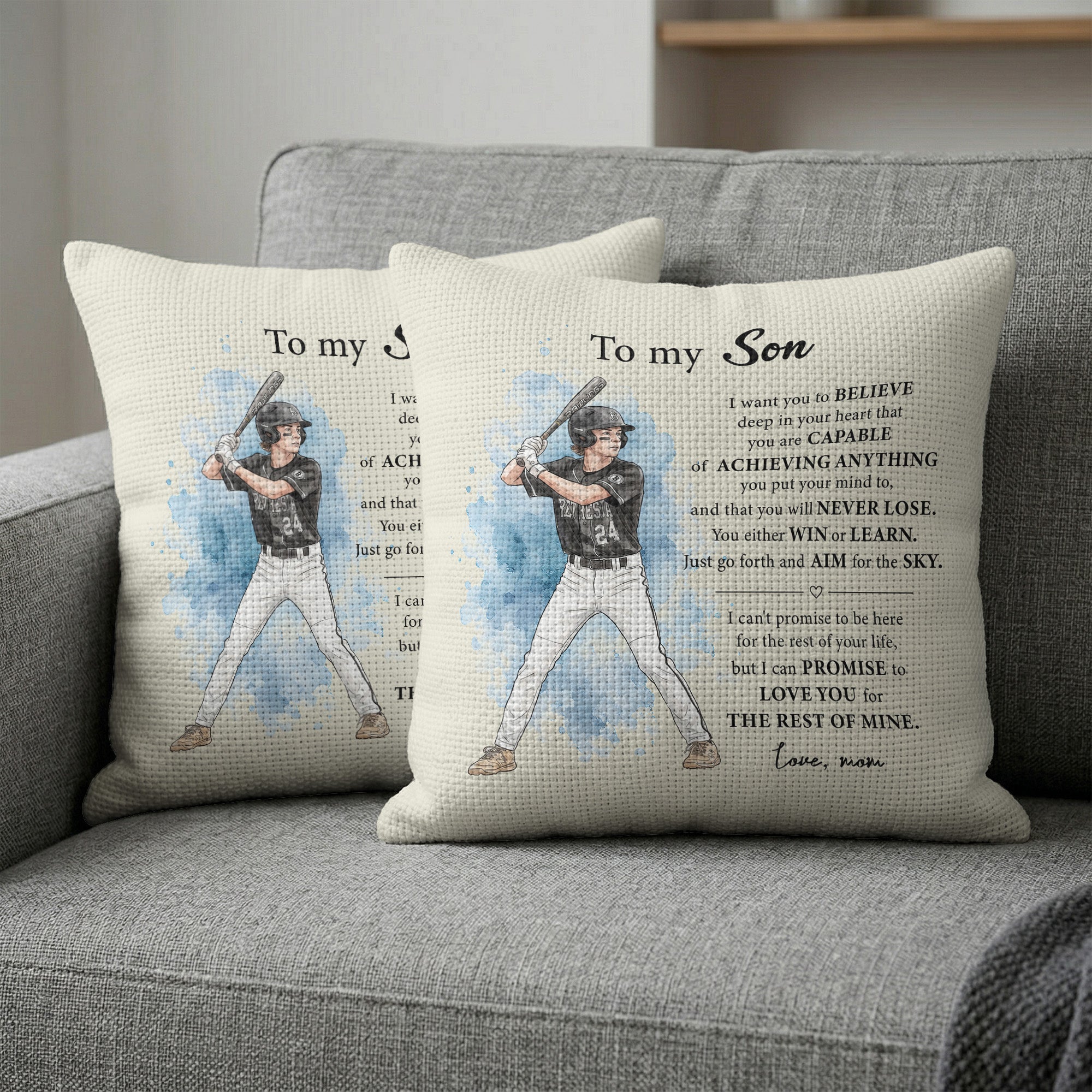 To My Son, Daughter Believe In Yourself , Motivation Gift For Sport Players - Personalized Pillow Cover