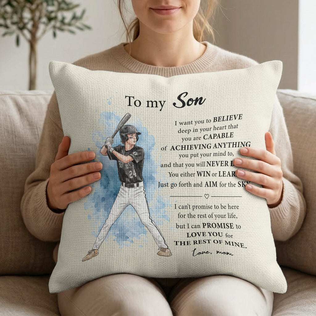 To My Son, Daughter Believe In Yourself , Motivation Gift For Sport Players - Personalized Pillow Cover