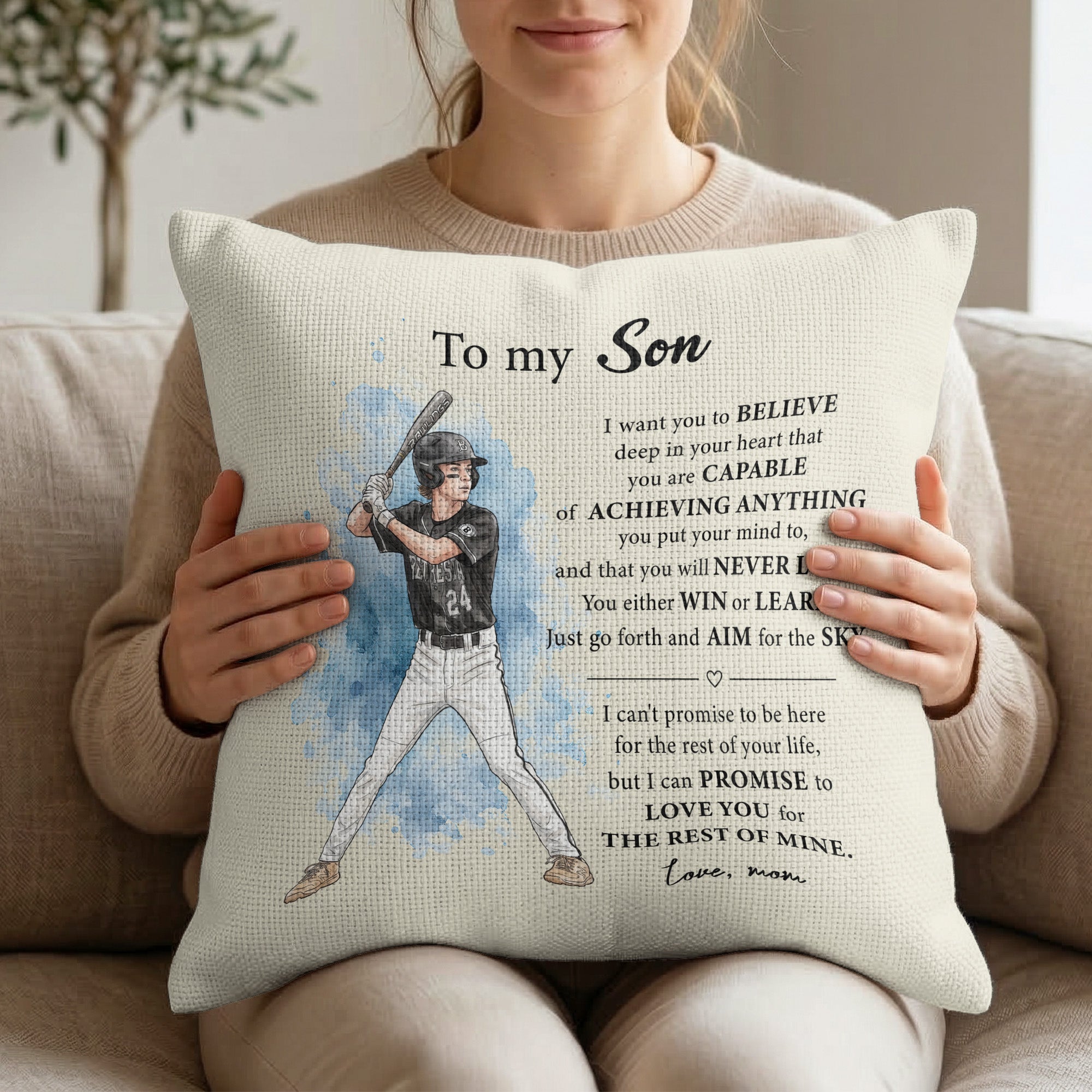 To My Son, Daughter Believe In Yourself , Motivation Gift For Sport Players - Personalized Pillow Cover
