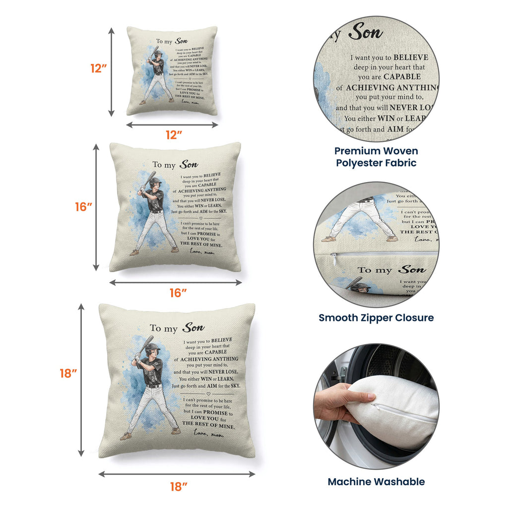To My Son, Daughter Believe In Yourself , Motivation Gift For Sport Players - Personalized Pillow Cover