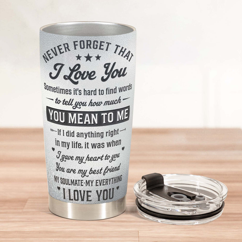To My Wife I Love You Anniversary Gifts For Her - Personalized Tumbler Cup
