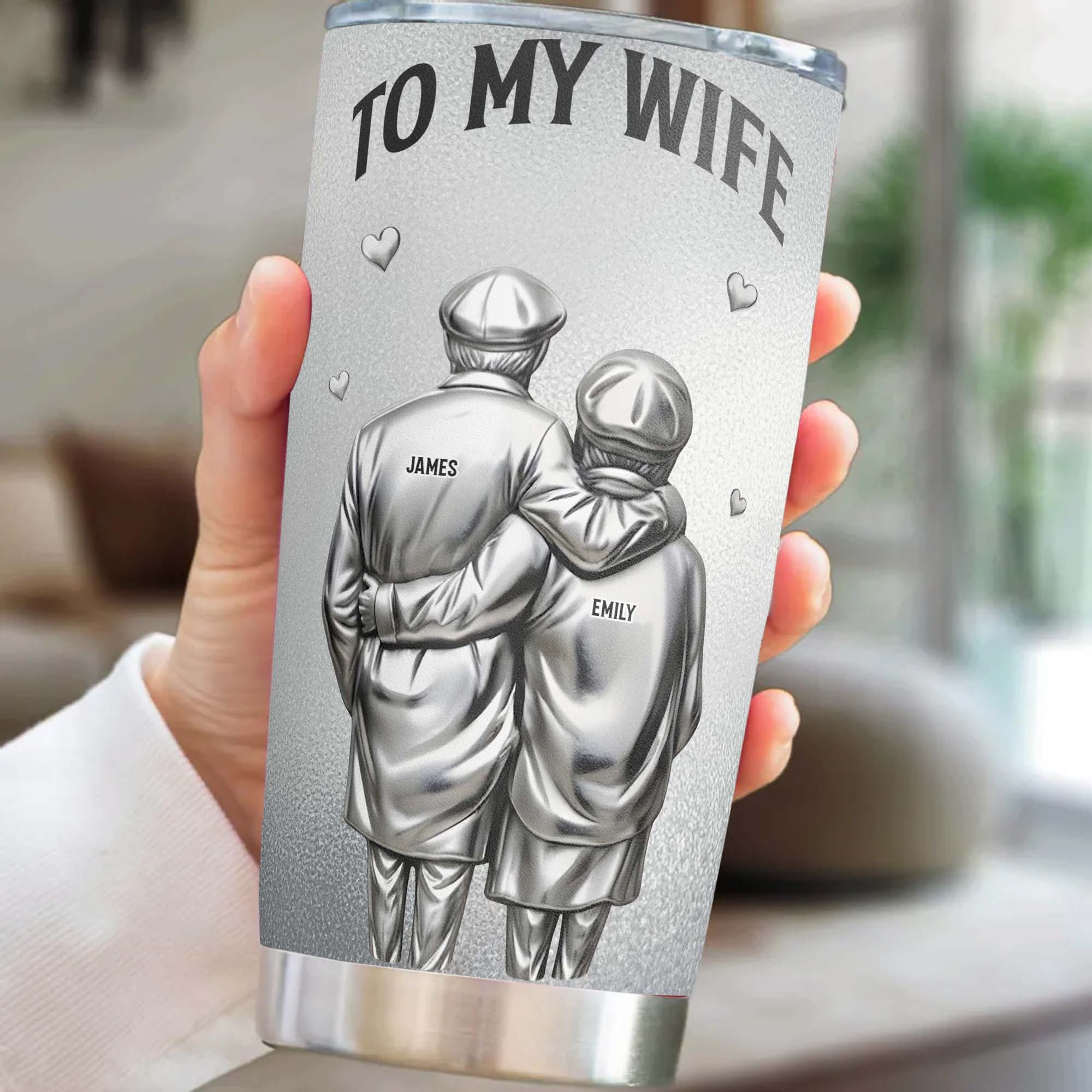 To My Wife I Love You Anniversary Gifts For Her - Personalized Tumbler Cup