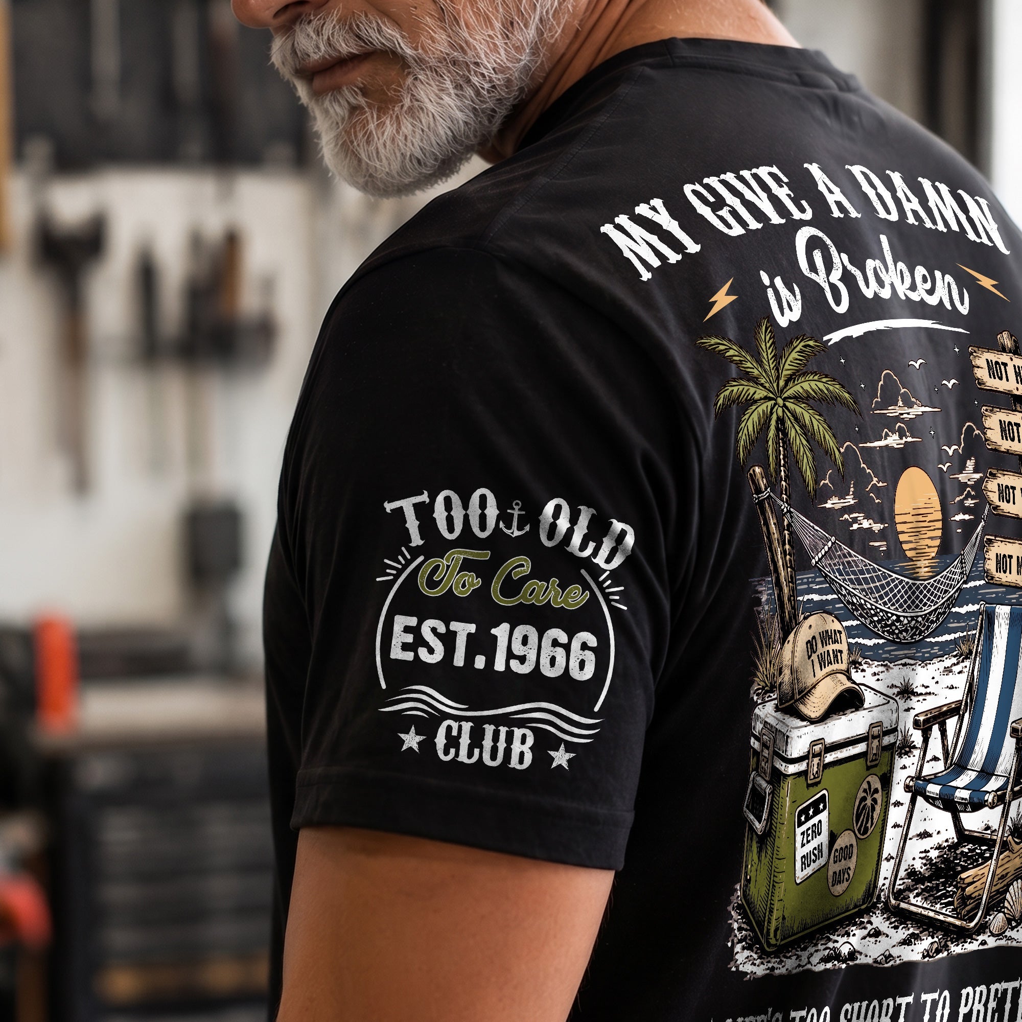 Too Old To Care Club - Funny Gift For Him, Dad, Husband, Boss, Retirement Gifts - Personalized Shirt