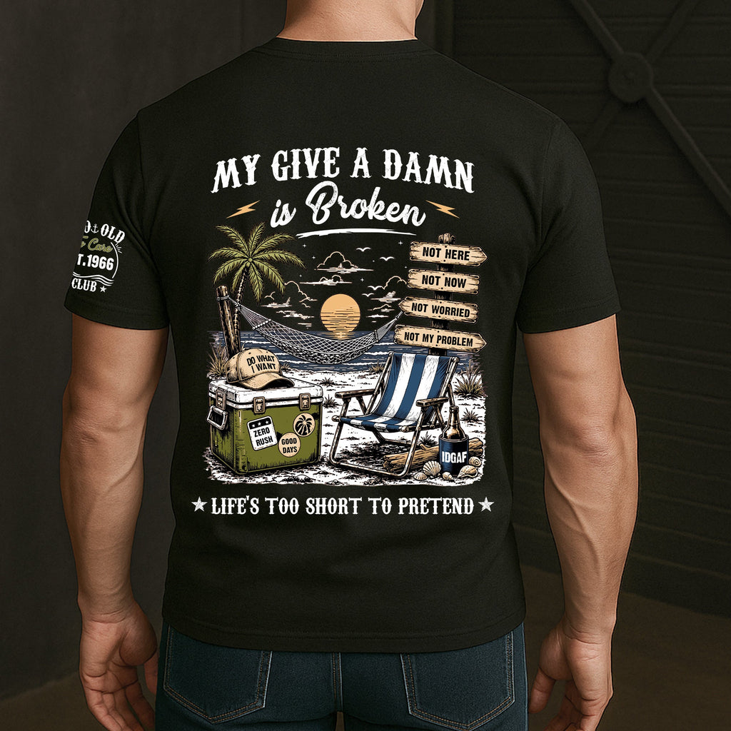 Too Old To Care Club - Funny Gift For Him, Dad, Husband, Boss, Retirement Gifts - Personalized Shirt