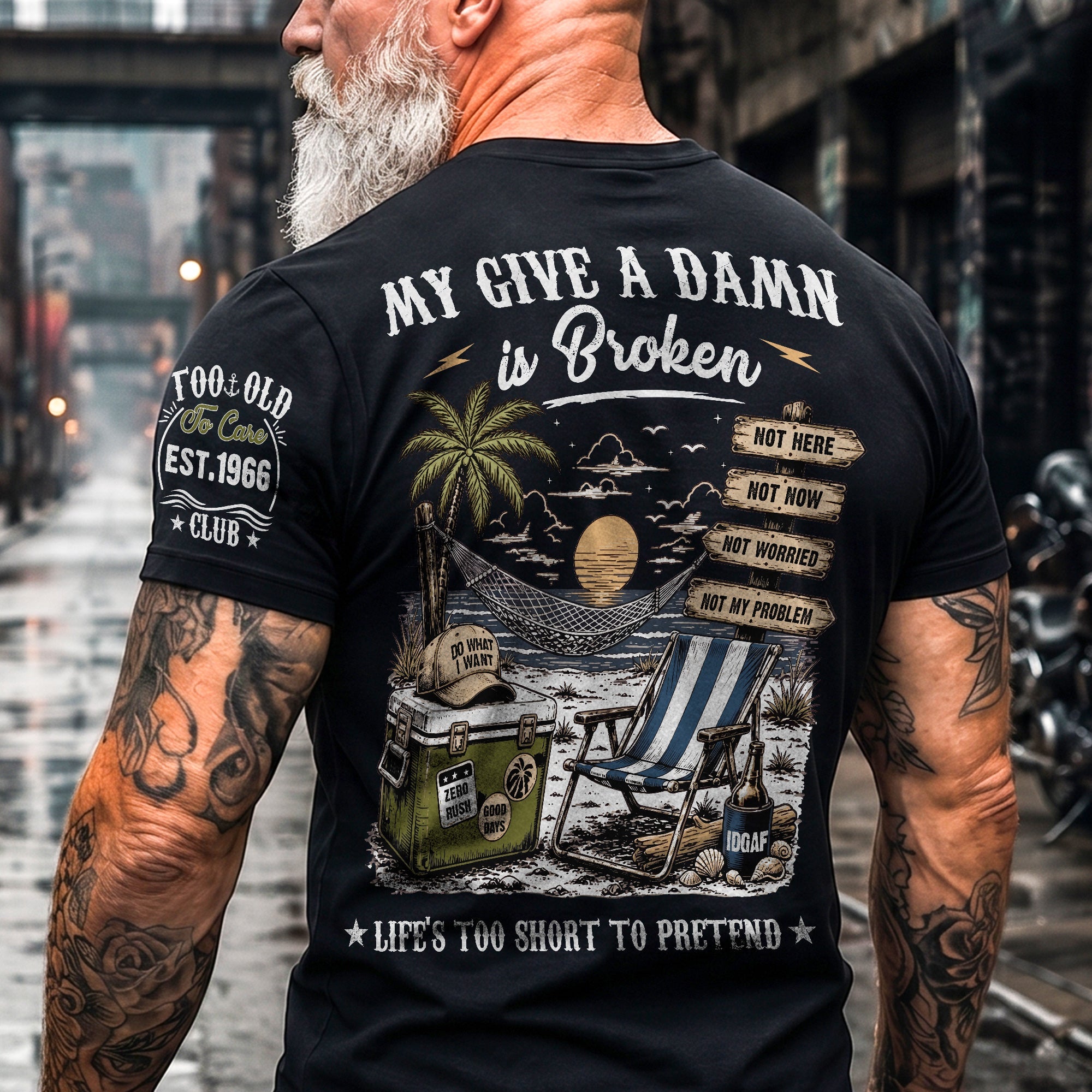 Too Old To Care Club - Funny Gift For Him, Dad, Husband, Boss, Retirement Gifts - Personalized Shirt