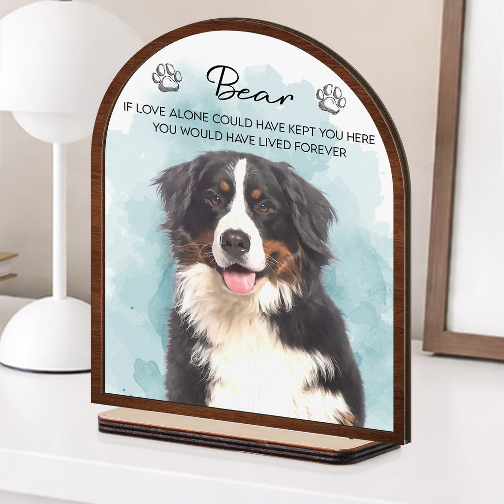 Watercolor Pet Memorial Wooden Sign - Personalized Wooden Plaque