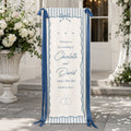 Welcome To The Wedding Of Wedding Sign Striped Style - Personalized Welcome Sign
