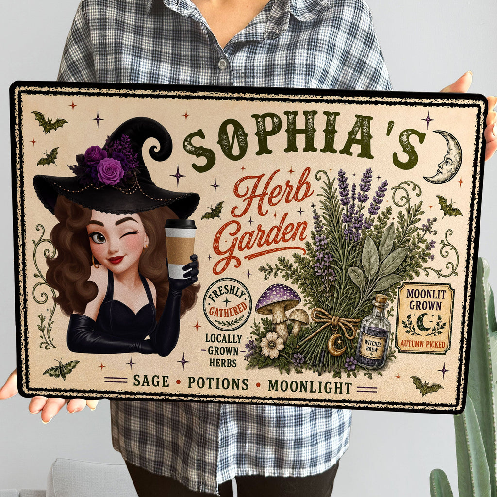 Witch Herb Garden - Personalized Metal Sign