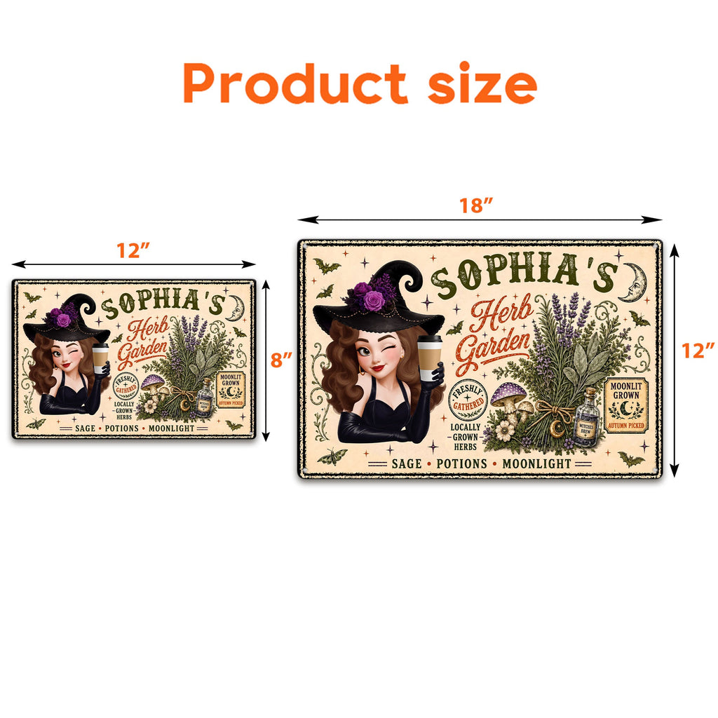 Witch Herb Garden - Personalized Metal Sign