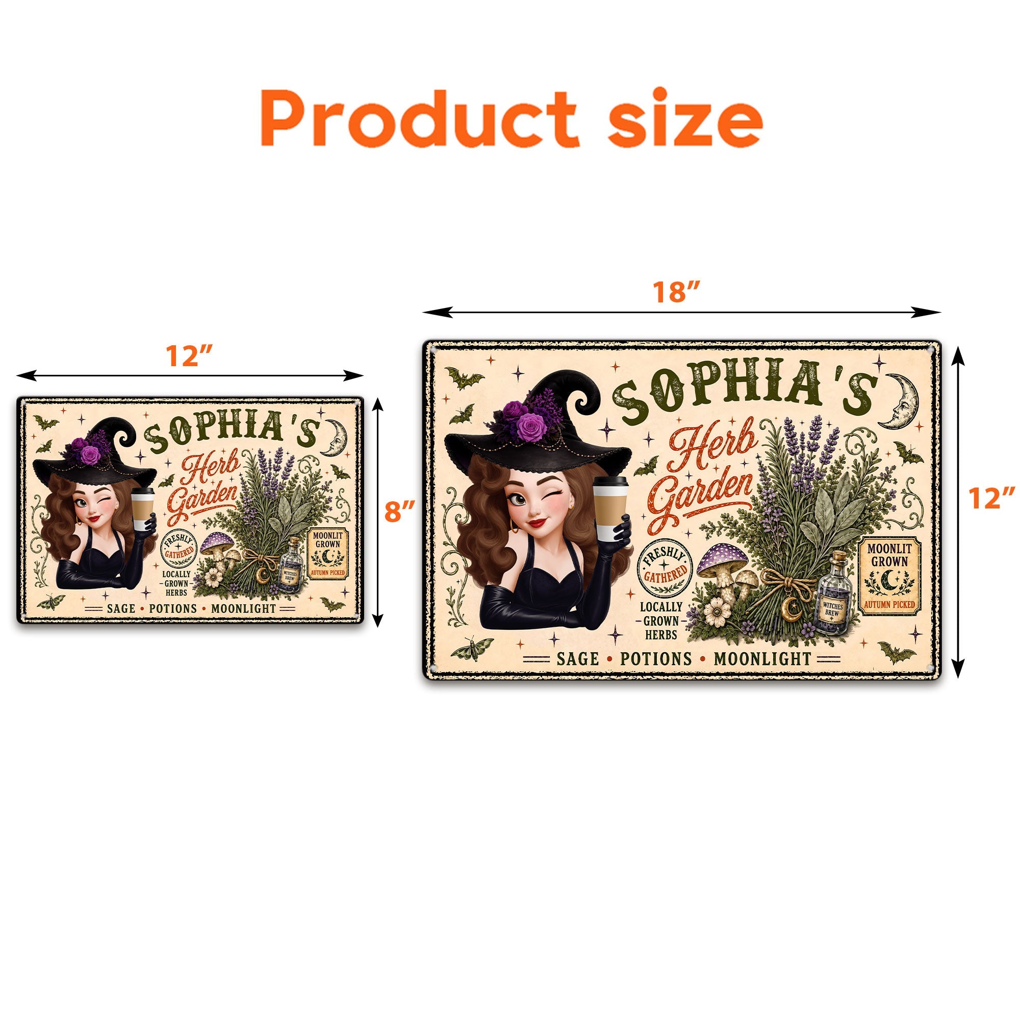 Witch Herb Garden - Personalized Metal Sign