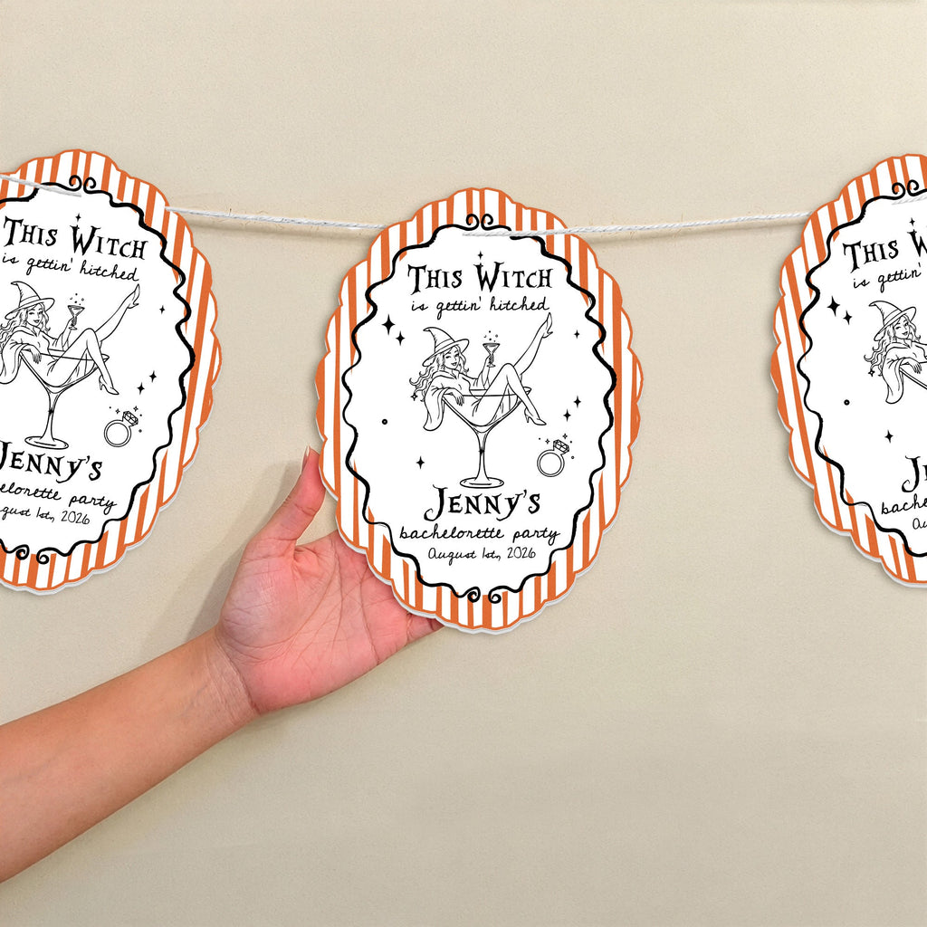 Witches Bachelorette Party - Personalized Garland Banner