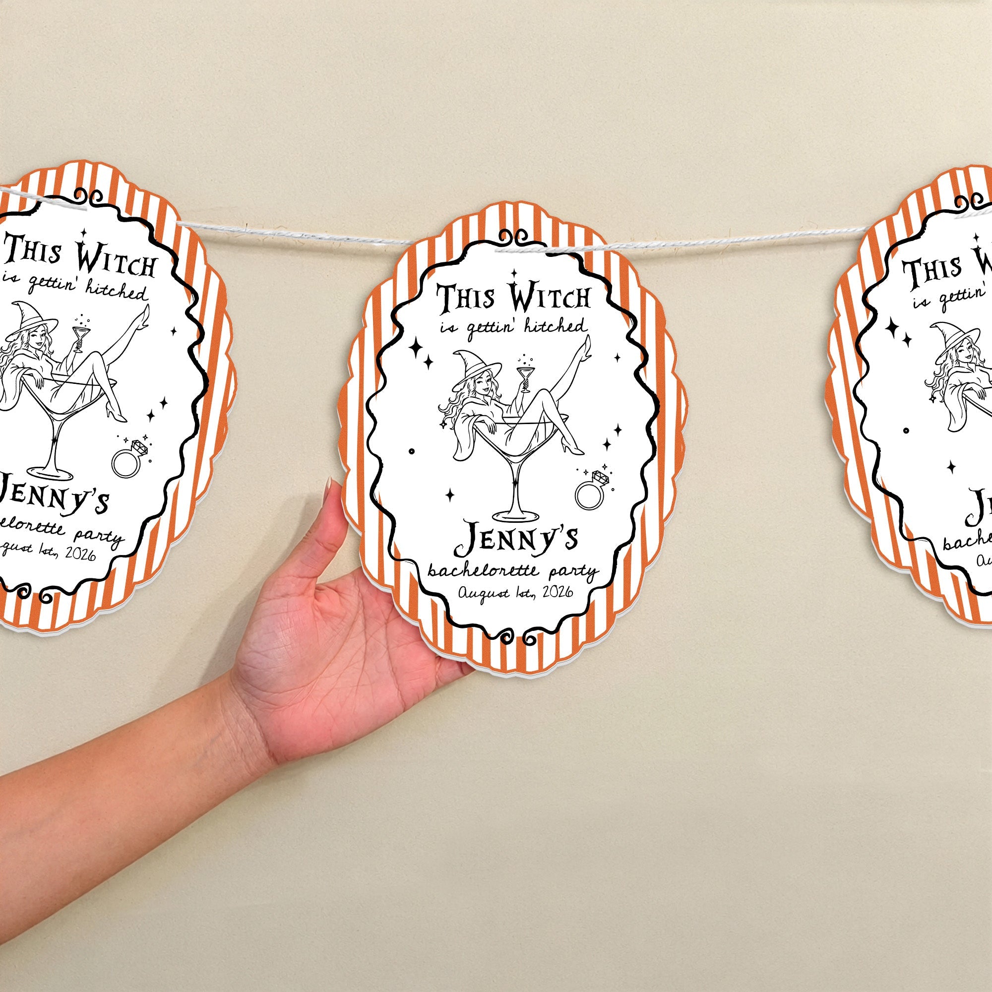 Witches Bachelorette Party - Personalized Garland Banner