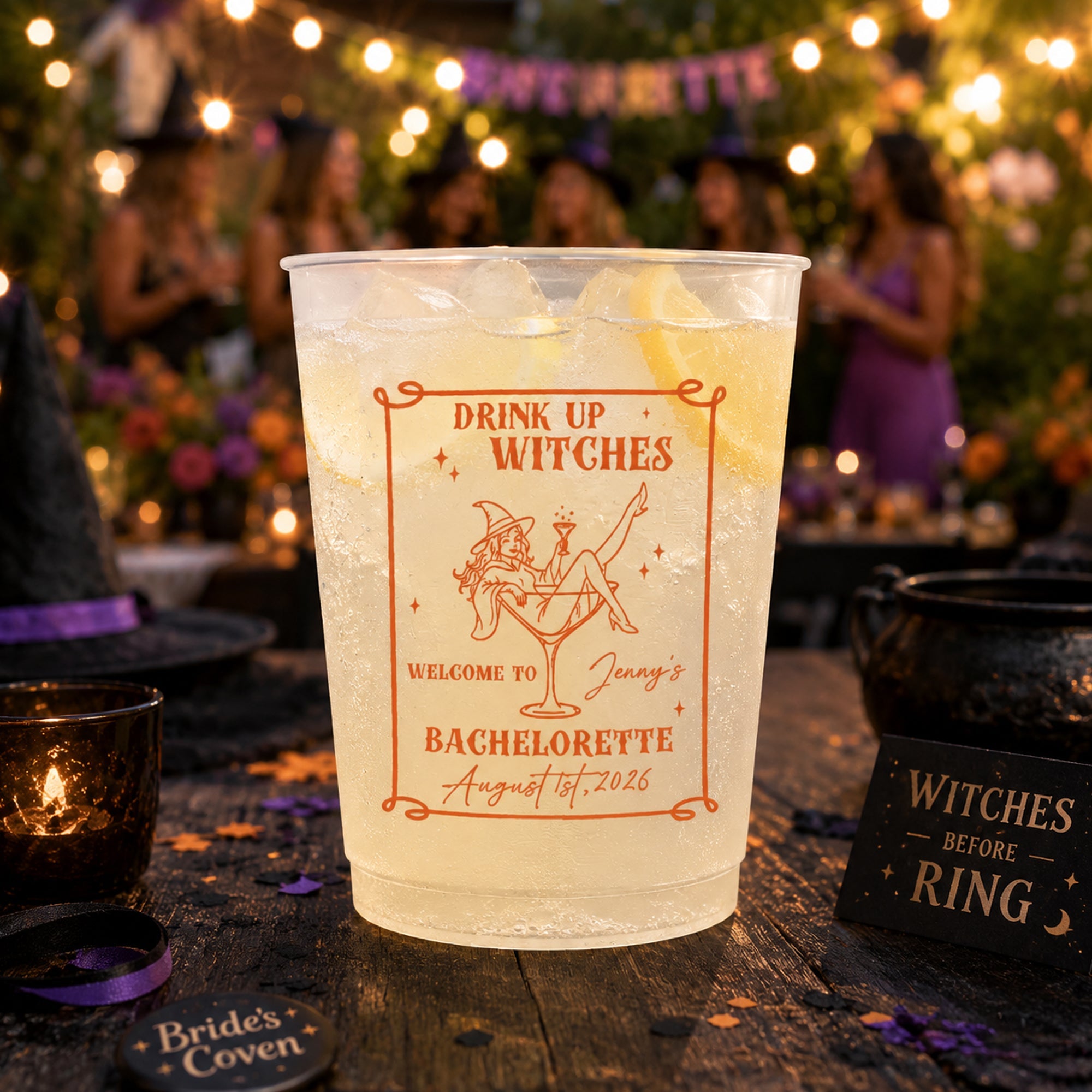 Witches Bachelorette Party - Personalized Cups
