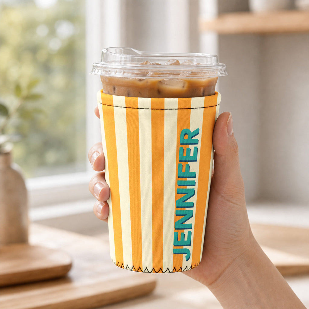 Word Name Shadow Self Gift, Gift For Her - Personalized Iced Coffee Sleeve
