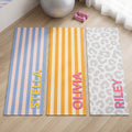 Word Shadow With Stripe Pattern Self Gift - Personalized Yoga Mat